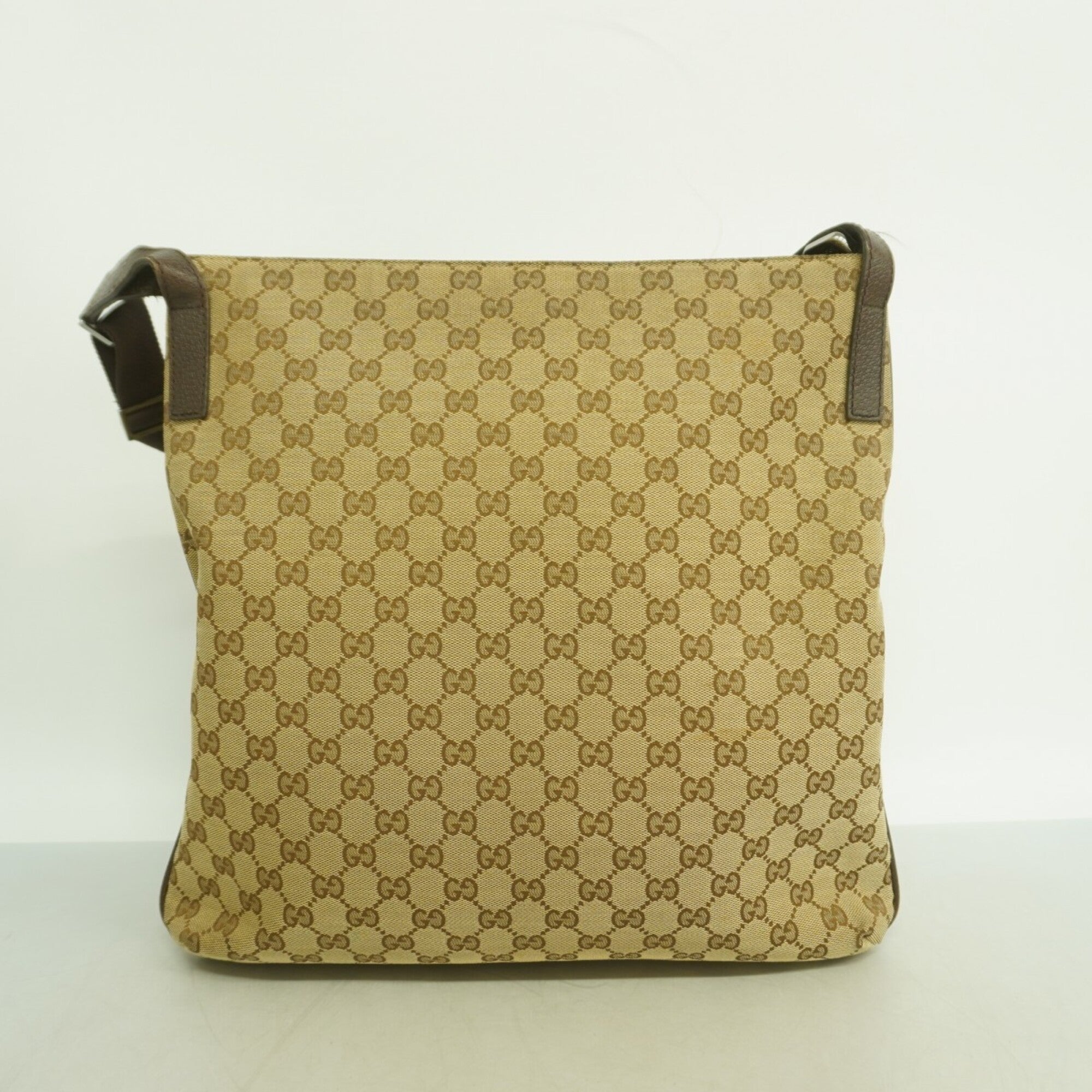 Gucci Beige Canvas Shoulder Bag (Pre-Owned)