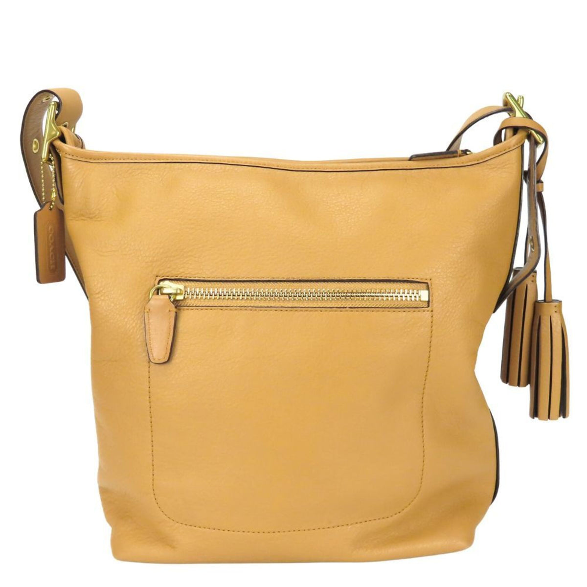 Coach Beige Leather Shoulder Bag (Pre-Owned)