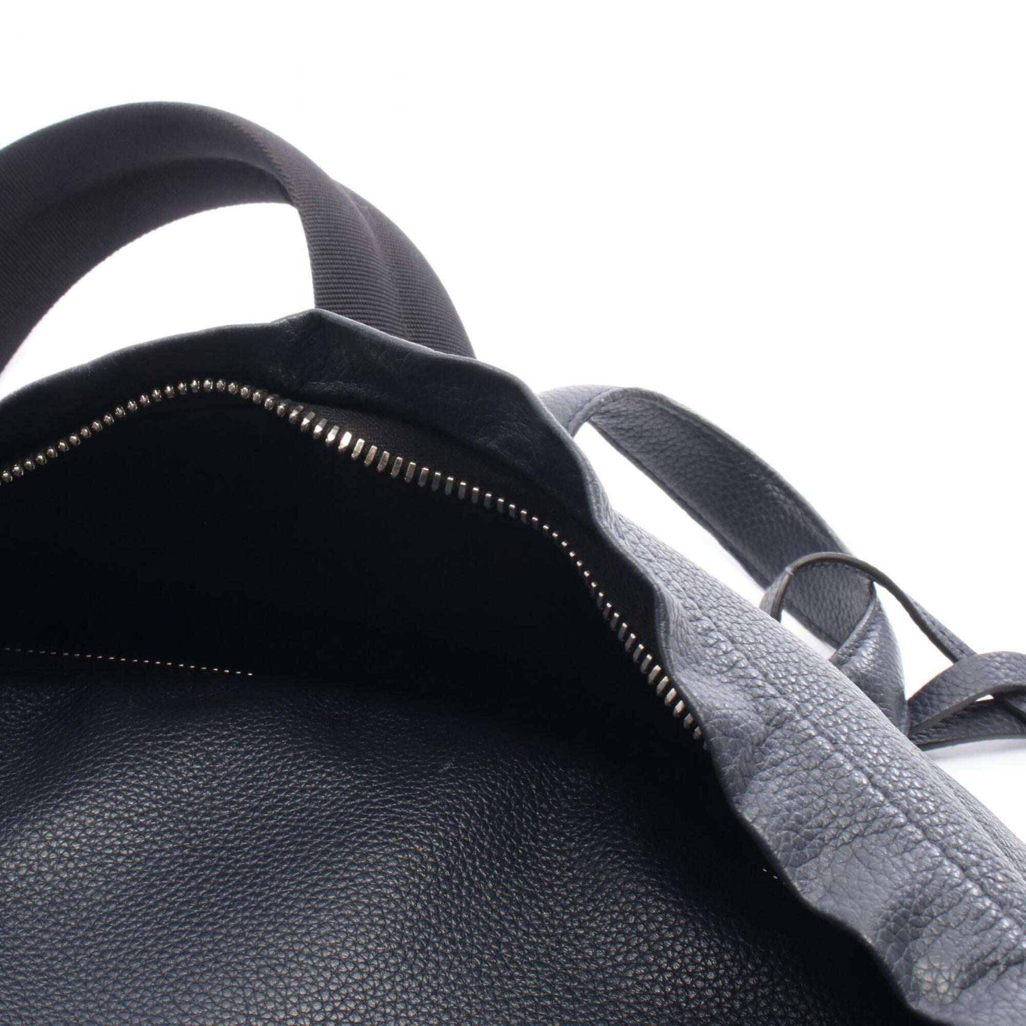 Christian Dior Navy Leather Backpack (Pre-Owned)