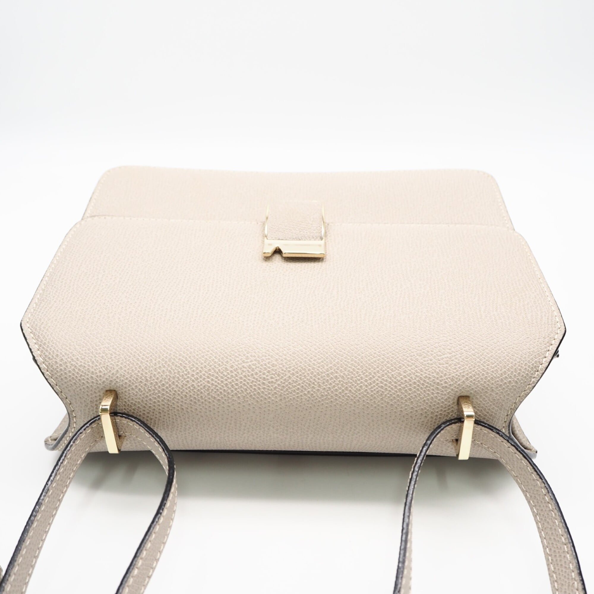Valextra Beige Leather Shoulder Bag (Pre-Owned)
