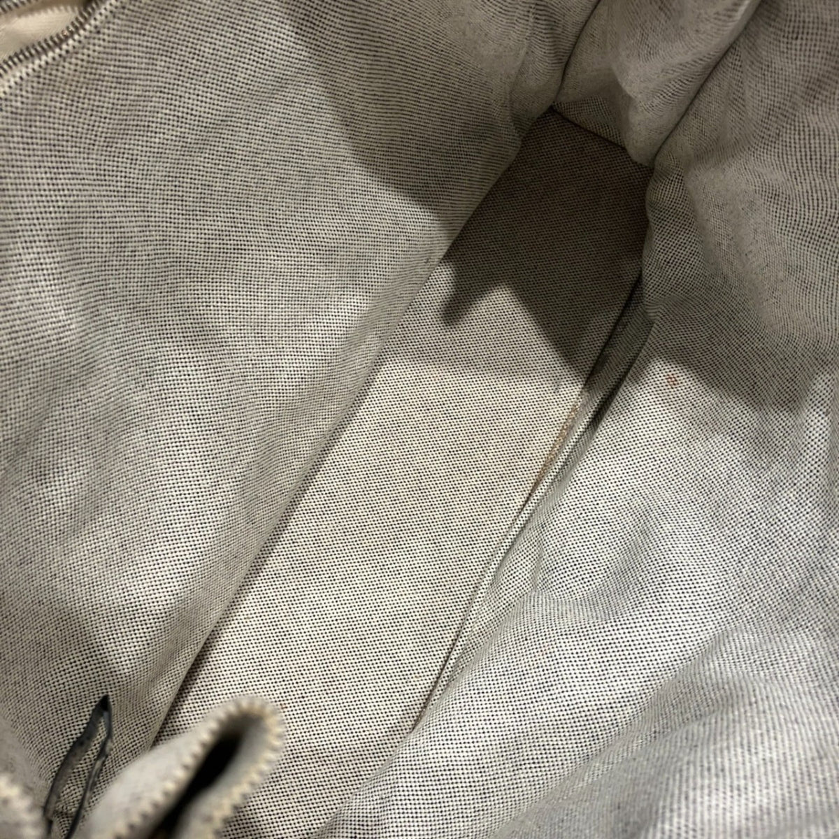 Hermes Gray Canvas Handbag (Pre-Owned)