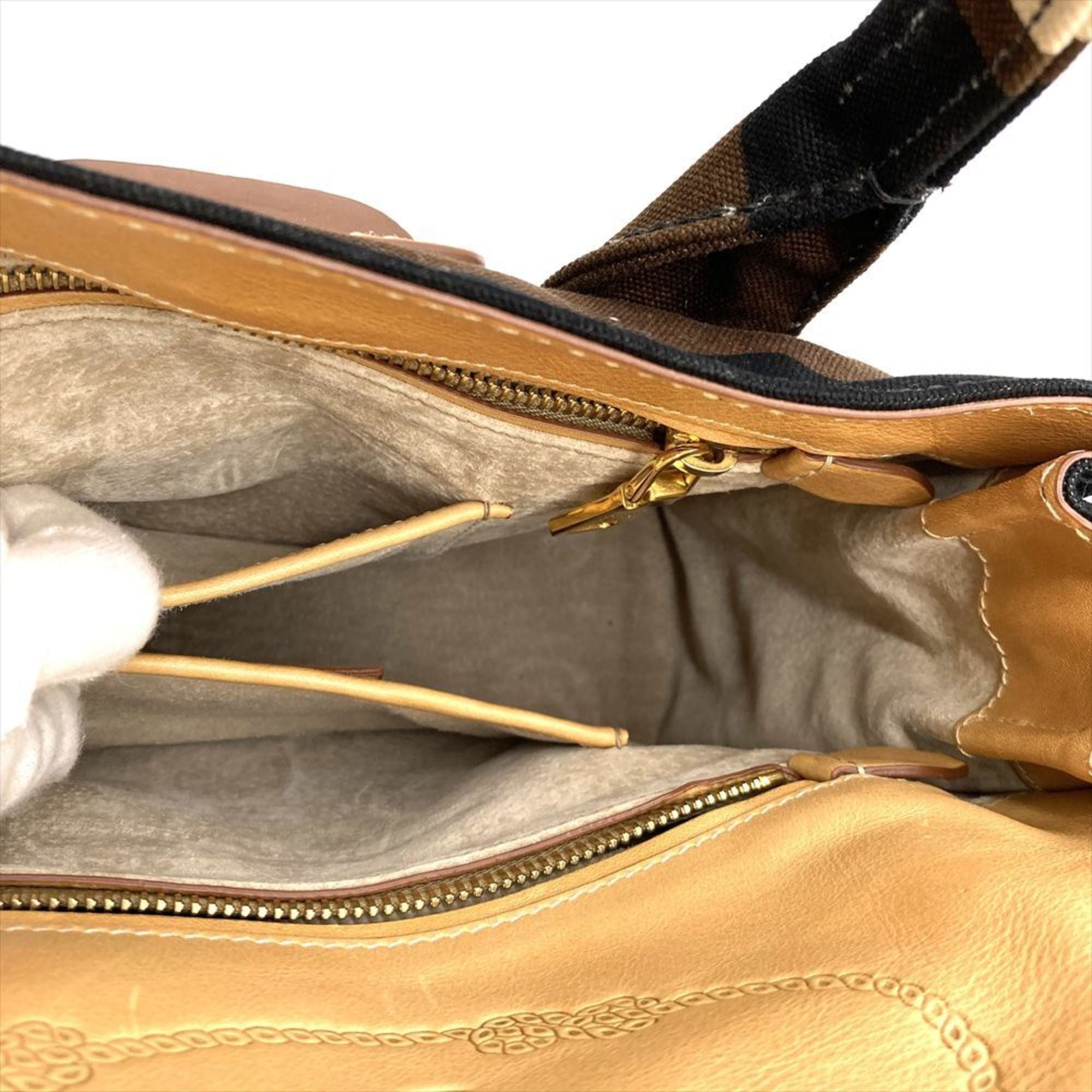 Prada Brown Multi-Color Canvas Handbag (Pre-Owned)