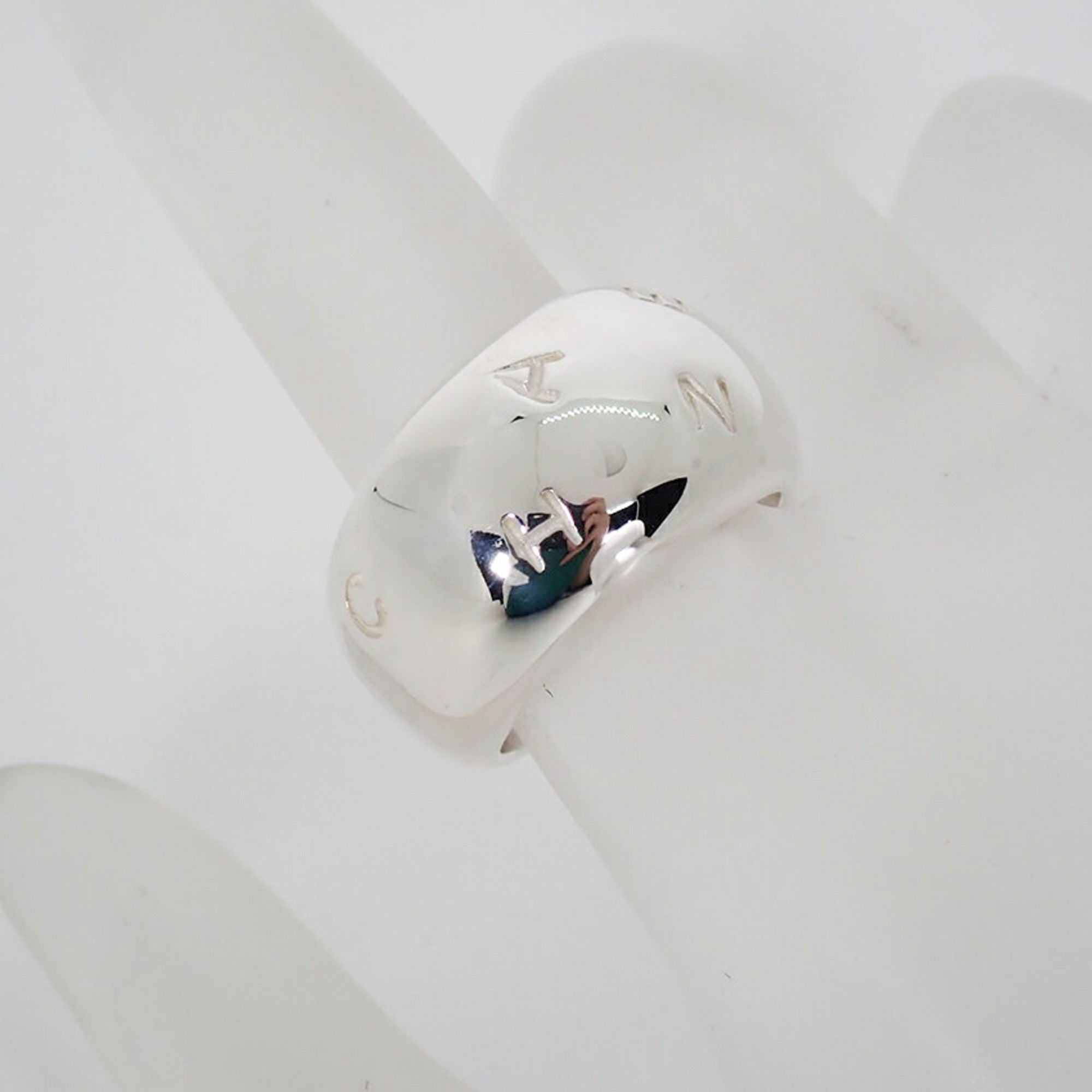 Chanel Sterling Silver 925 Band Ring (Pre-Owned)
