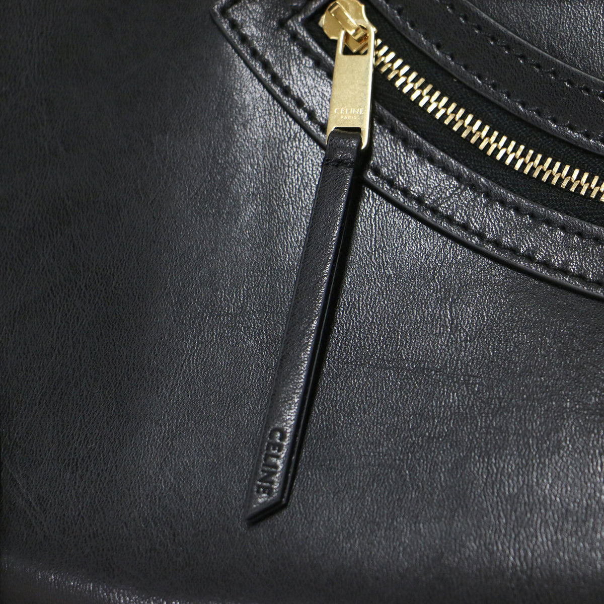 Celine Black Leather Handbag Tote Bag (Pre-Owned)