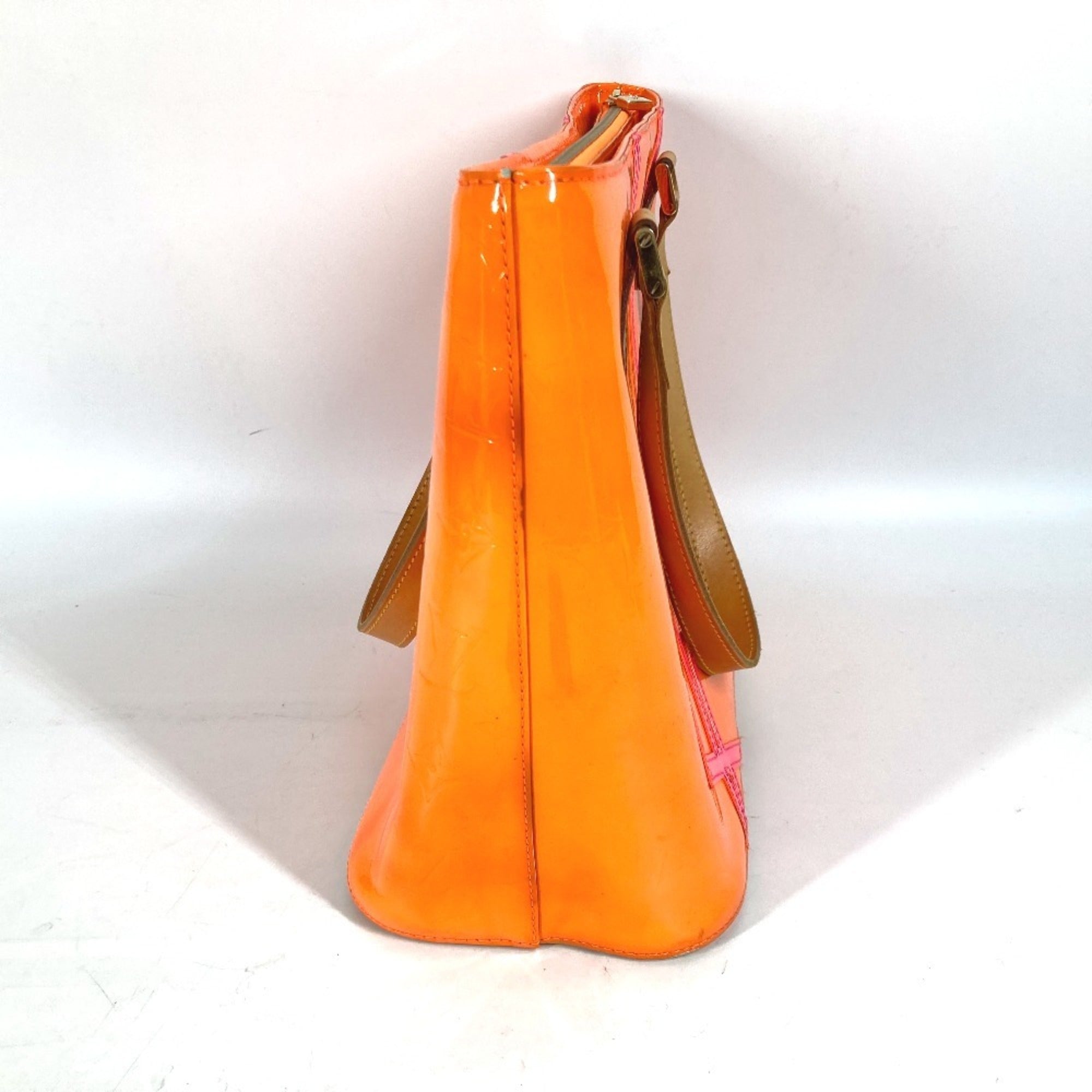 Louis Vuitton Monogram Vernis Orange Pink Monogram Vernis Shoulder Bag Tote Bag (Pre-Owned)