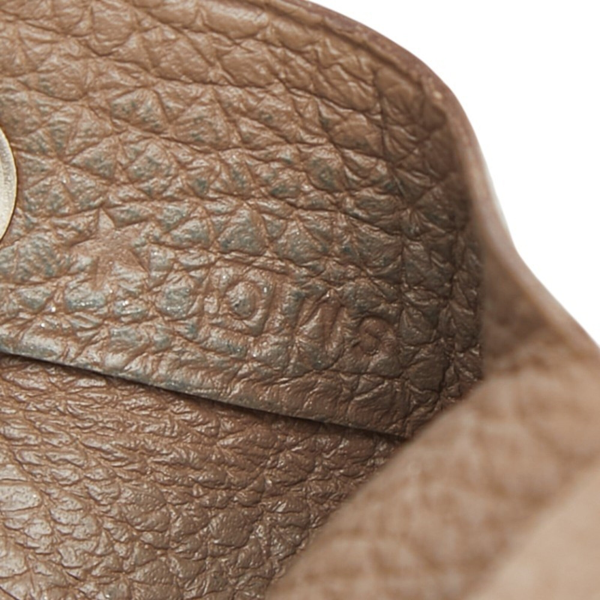 Hermes Beige Etoupe Gray Taurillon Clemence Leather Coin Purse/Coin Case (Pre-Owned)