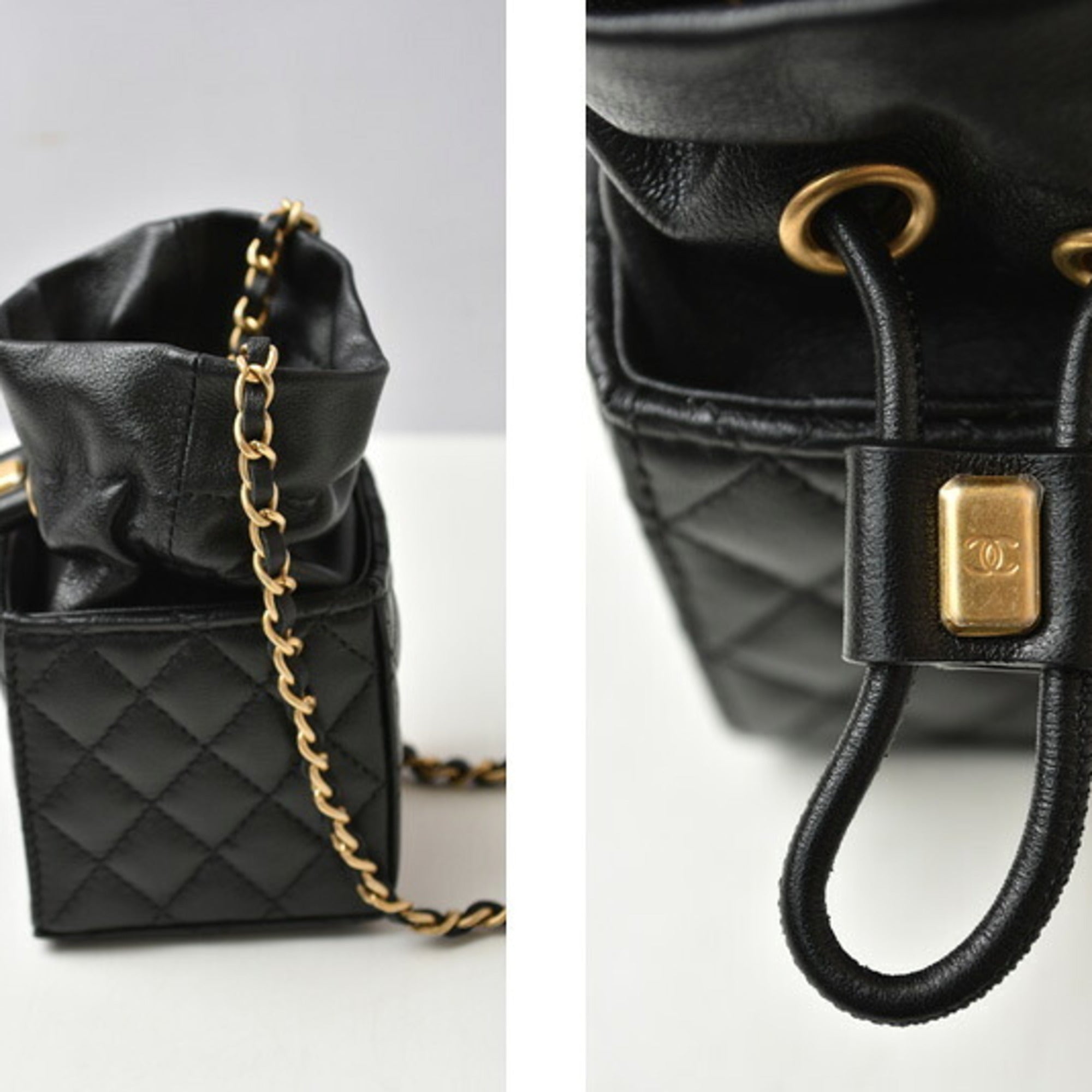 Chanel Black Leather Shoulder Bag (Pre-Owned)