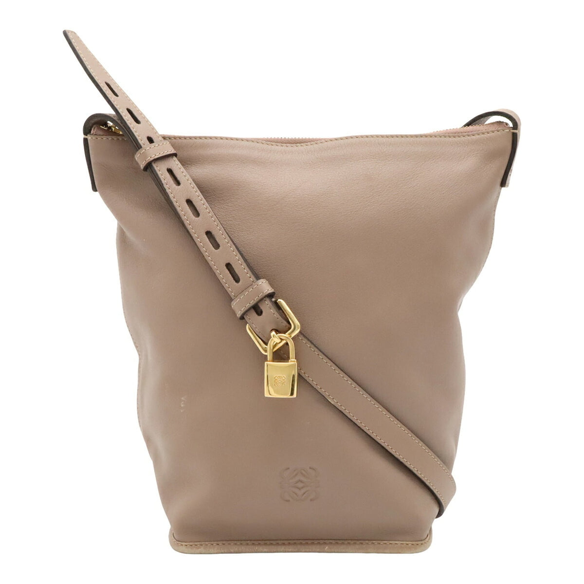 Loewe Pink Beige Leather Shoulder Bag (Pre-Owned)