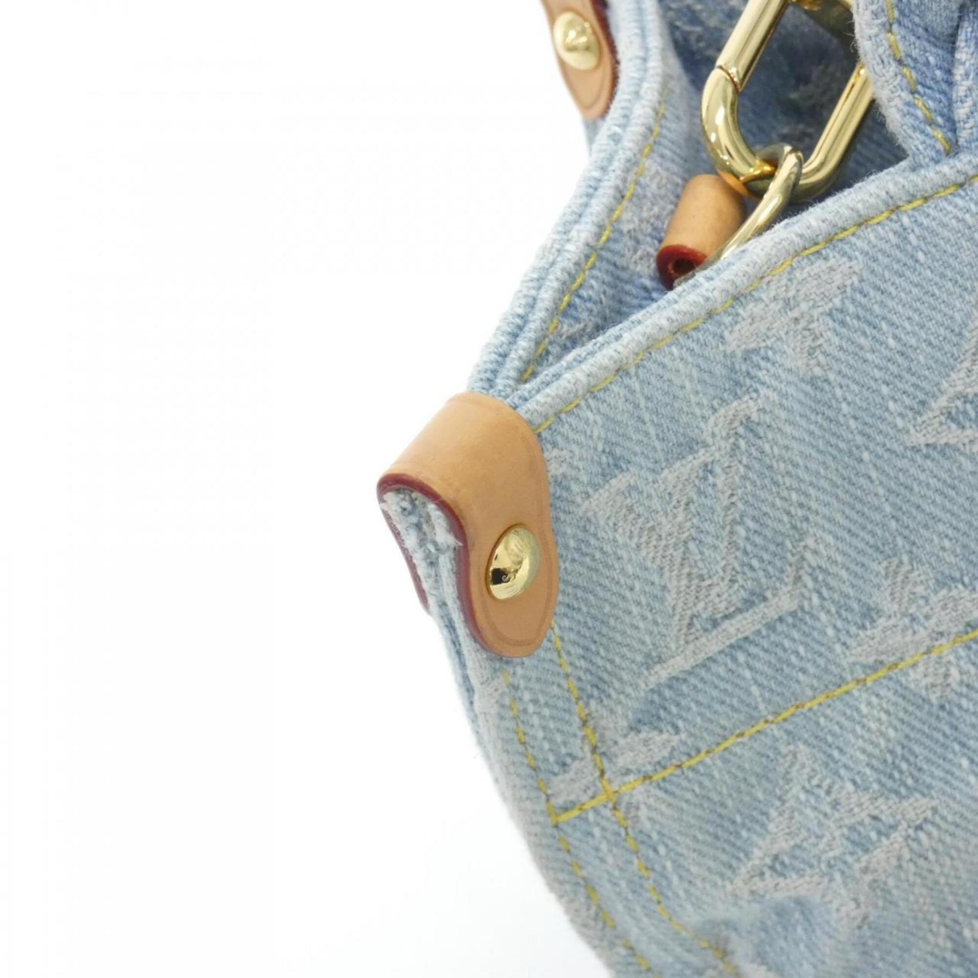 Louis Vuitton Sky Blue Cotton Denim Canvas Handbag (Pre-Owned)