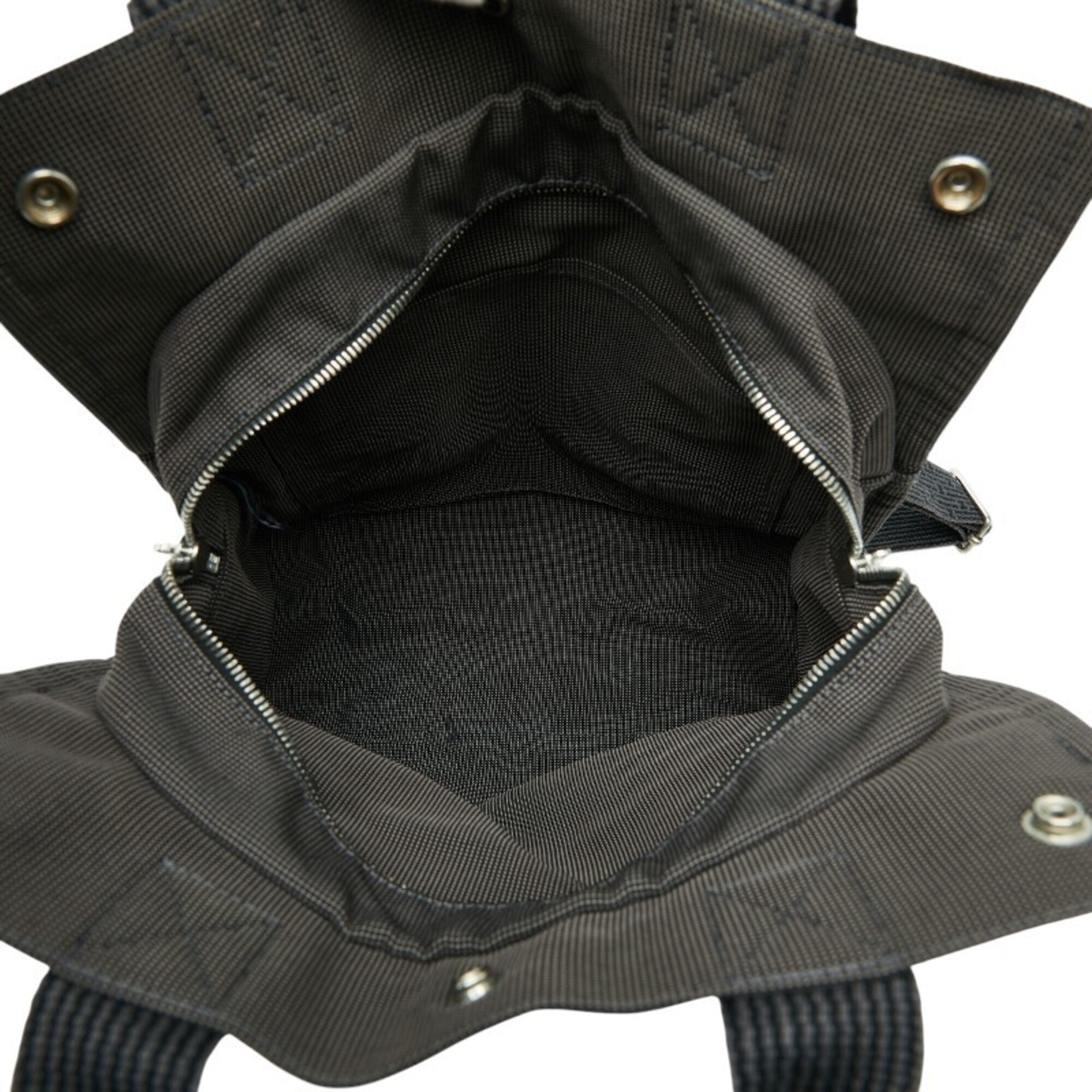 Hermes Gray Canvas Backpack Handbag (Pre-Owned)