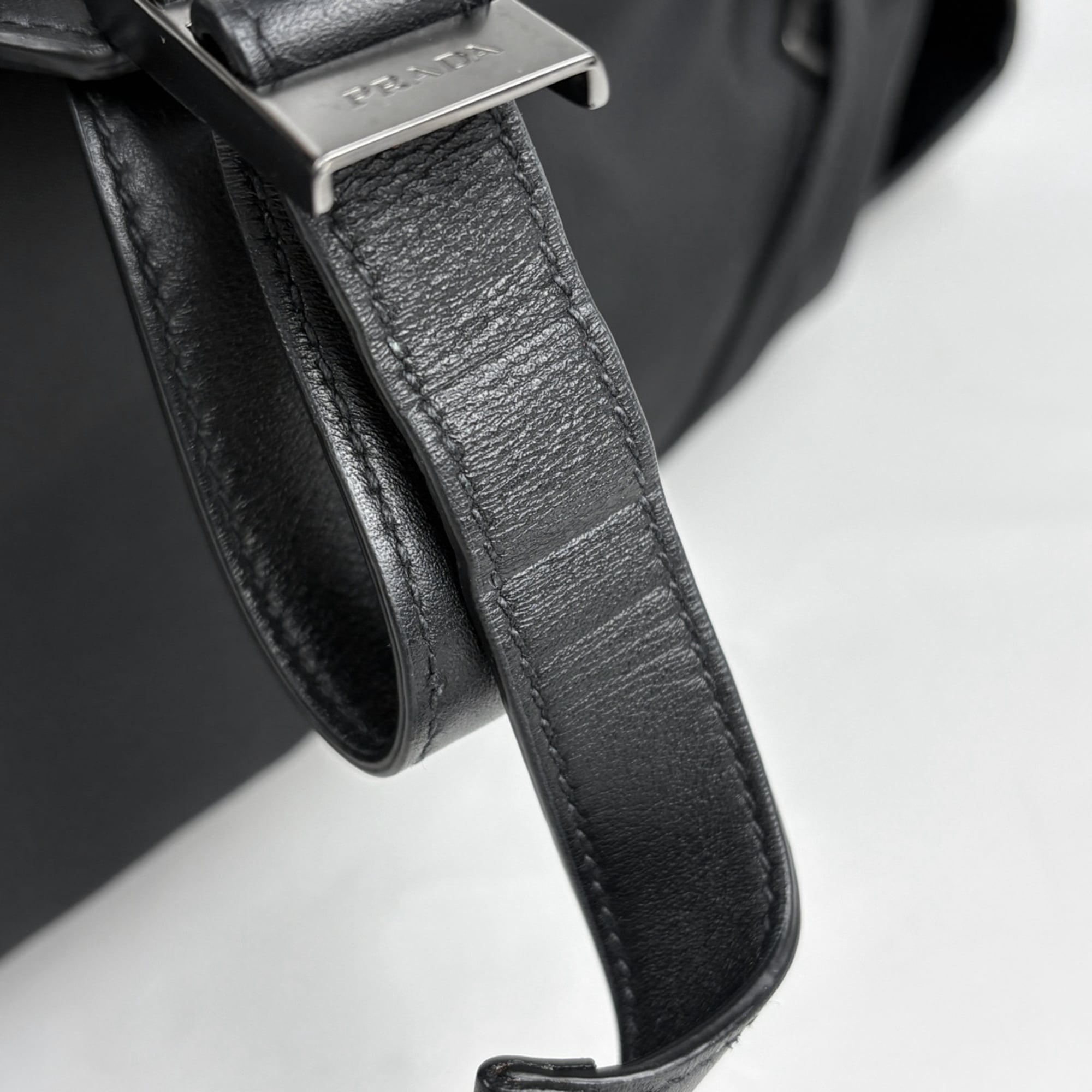 Prada Black Tessuto Leather Backpack (Pre-Owned)