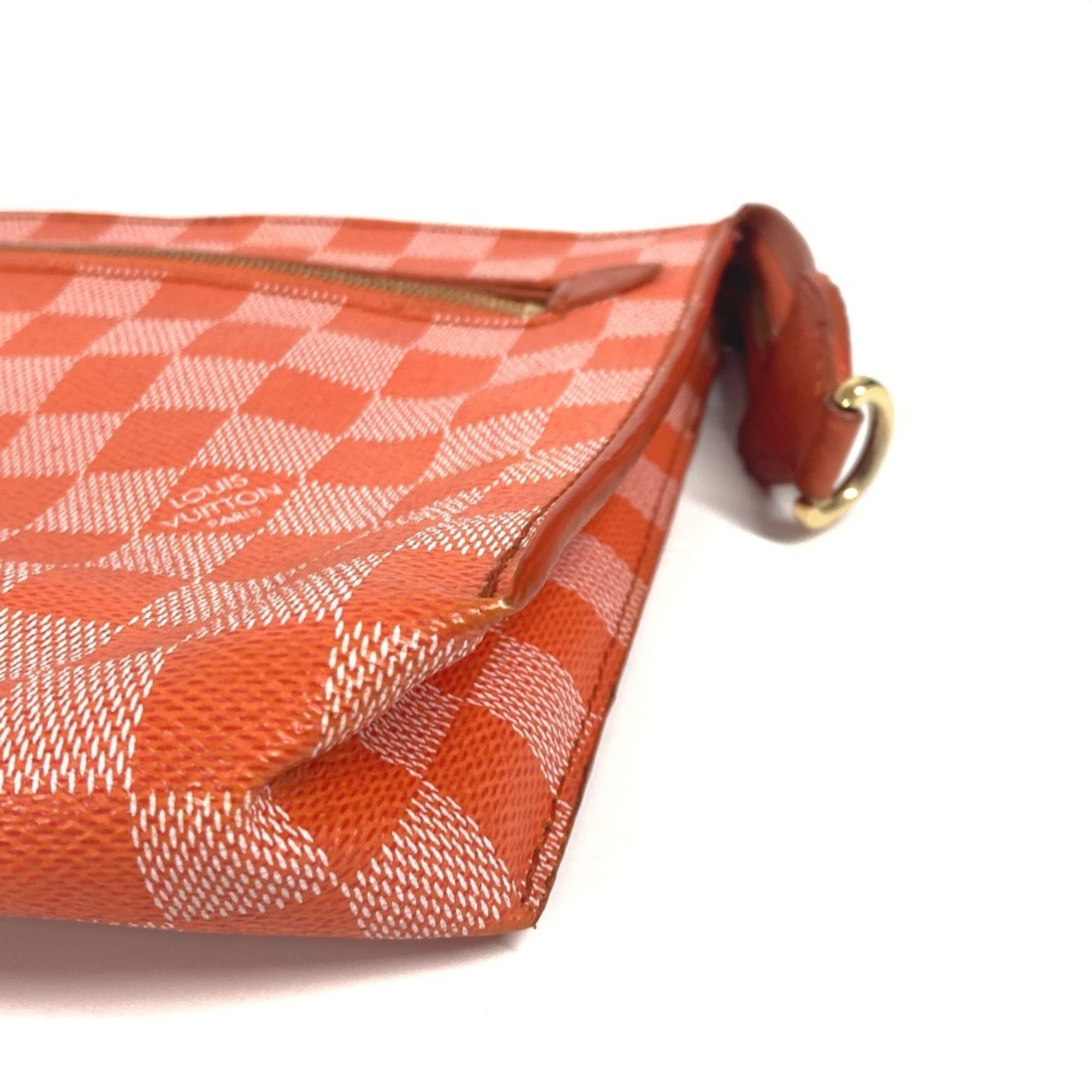 Louis Vuitton Damier Orange Pimont Damier Canvas Clutch Bag Pouch Shoulder Bag (Pre-Owned)