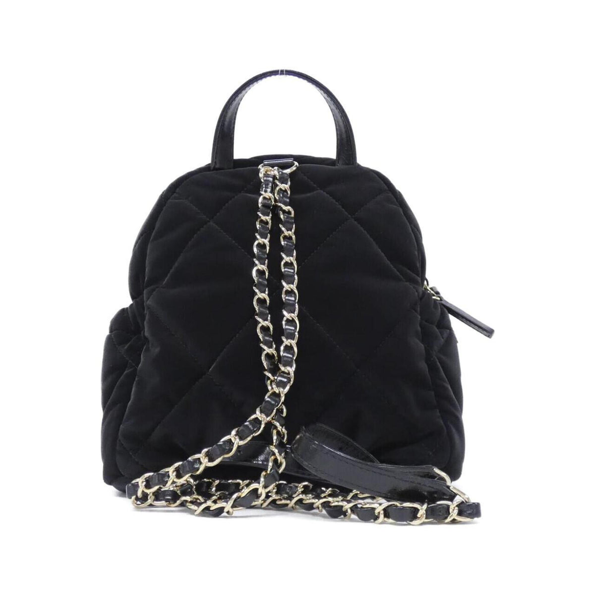 Chanel Black Velvet Nylon Backpack (Pre-Owned)