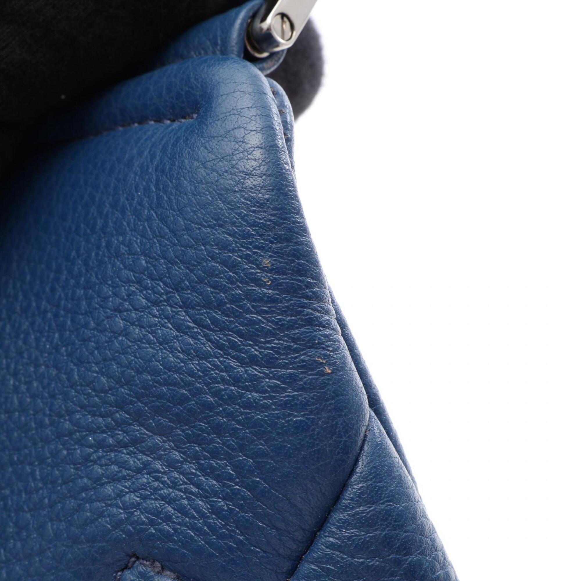 Prada Blue Leather Fanny Pack Handbag (Pre-Owned)