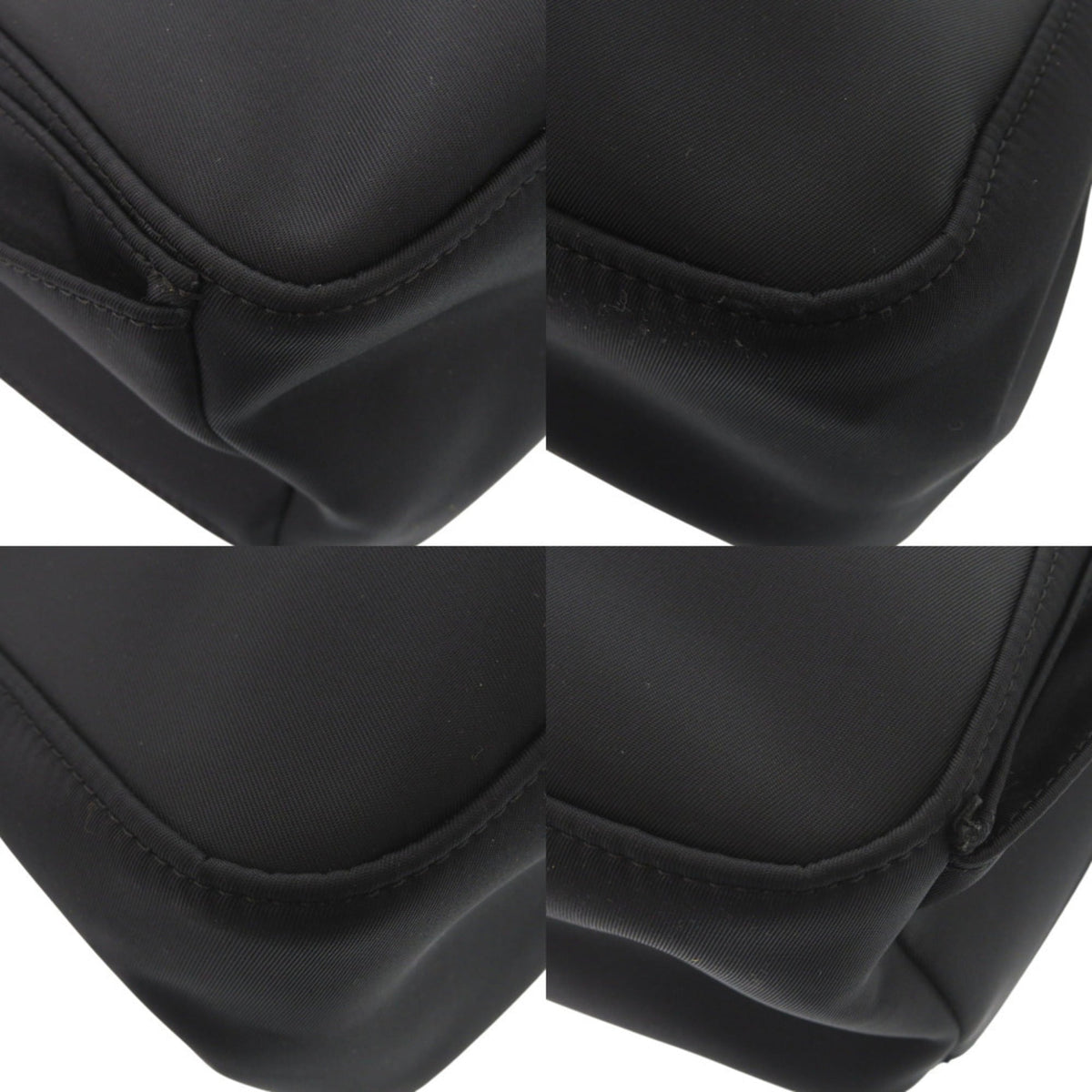 Longchamp Black Nylon Leather Handbag (Pre-Owned)