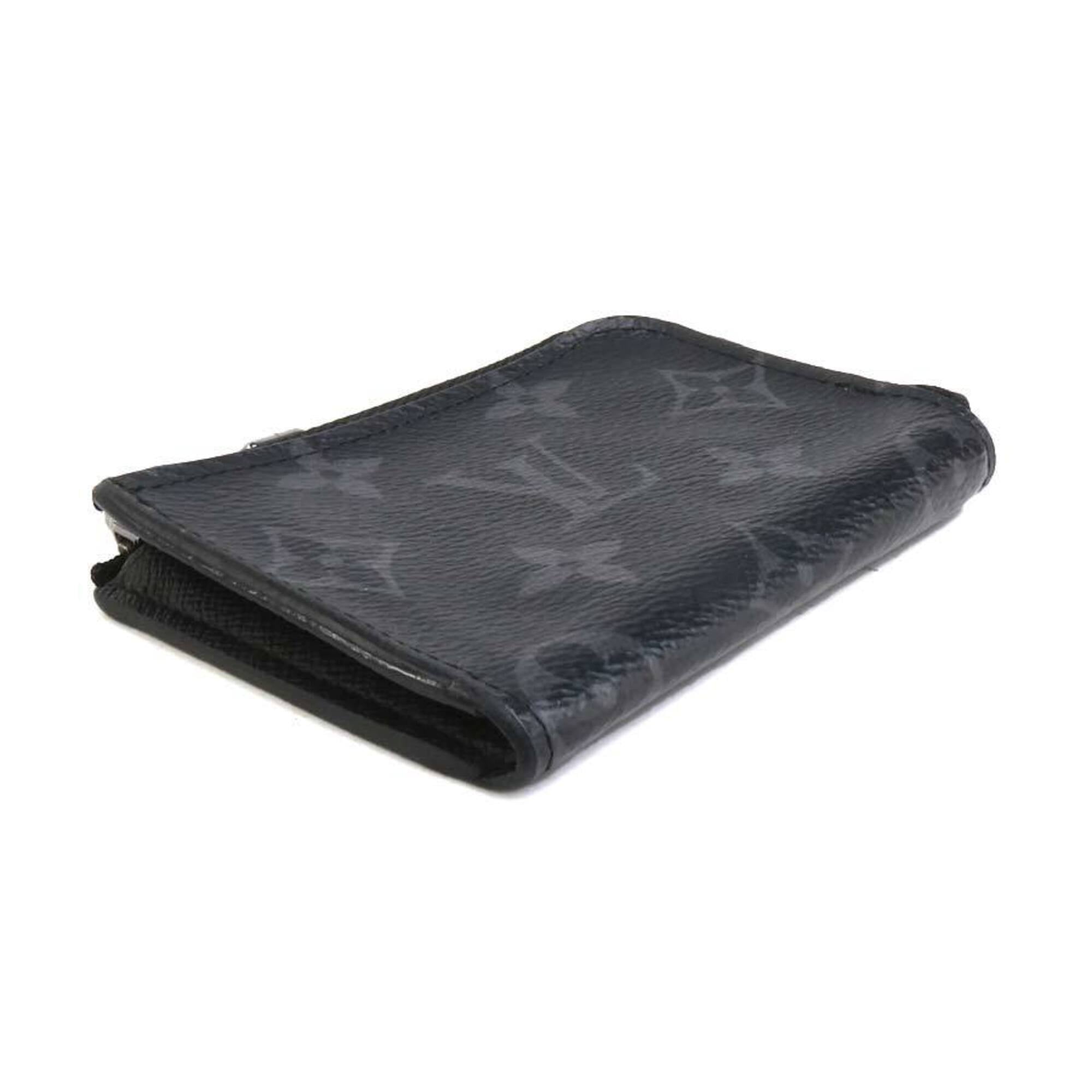 Louis Vuitton Black Gray Monogram Eclipse Monogram Eclipse Coin Purse/Coin Case (Pre-Owned)