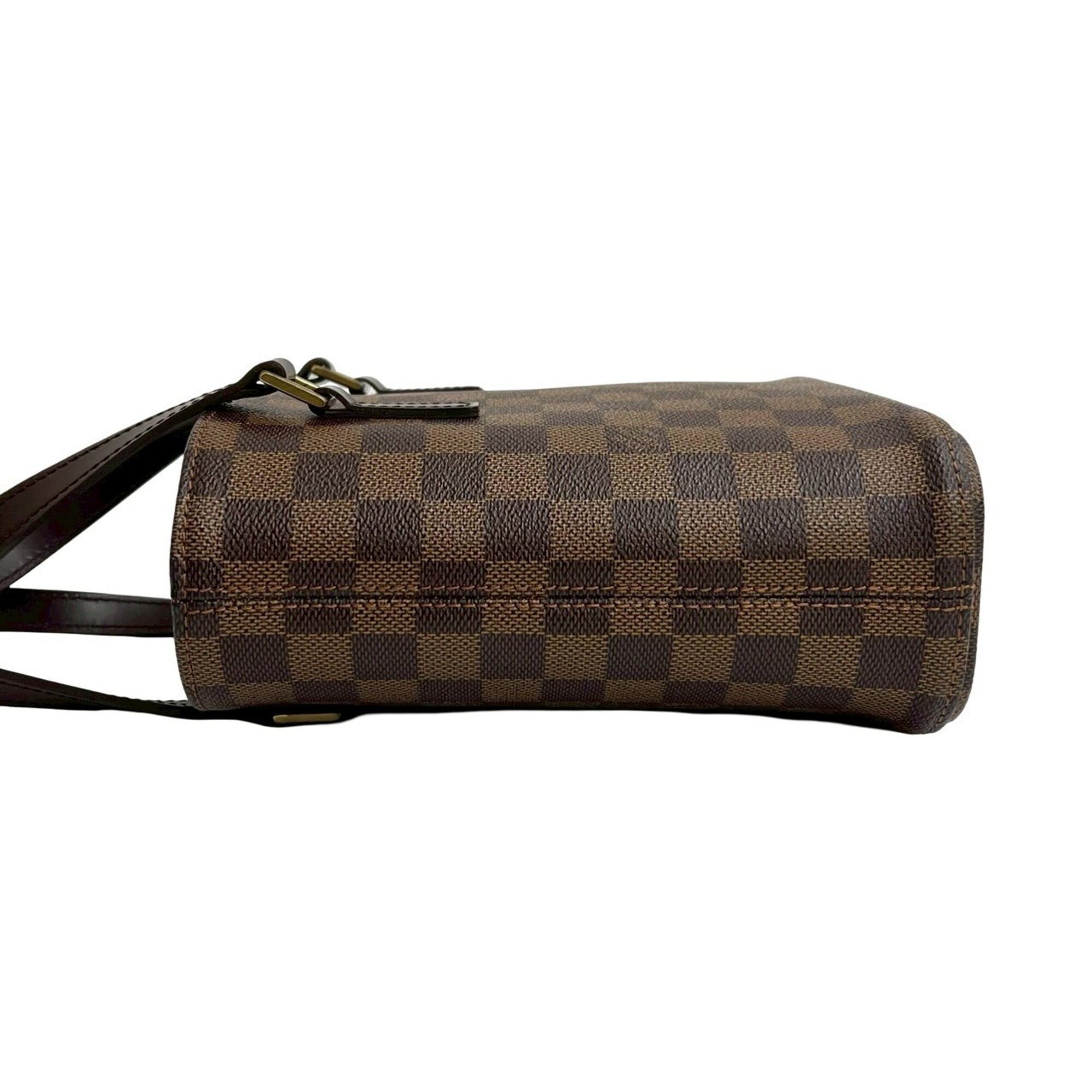 Louis Vuitton Brown Leather Pvc Handbag Tote Bag (Pre-Owned)