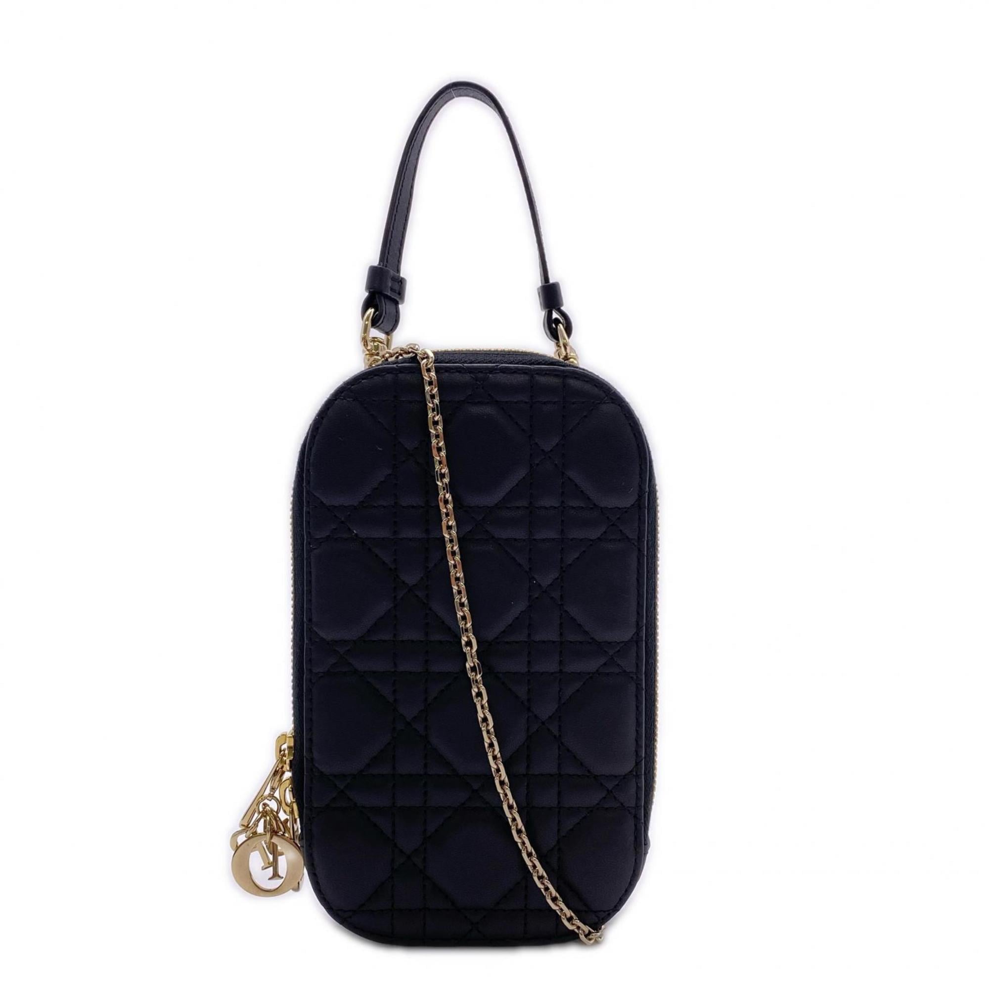 Christian Dior Black Leather Shoulder Bag (Pre-Owned)