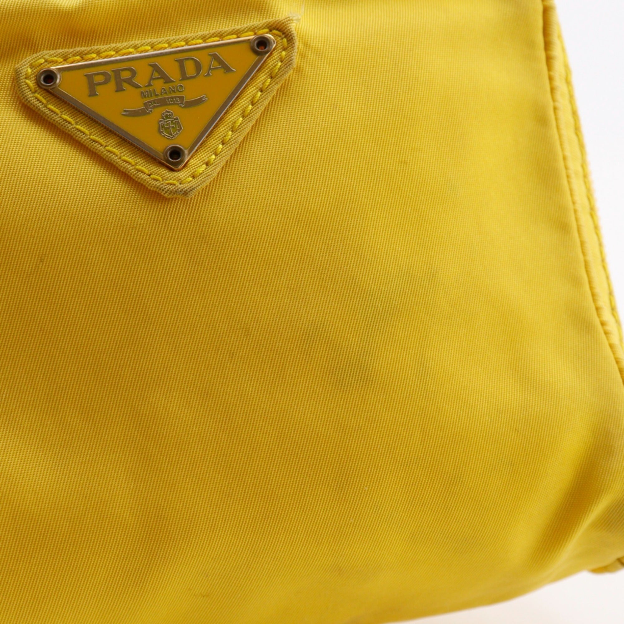 Prada Yellow Nylon Pouch (Pre-Owned)