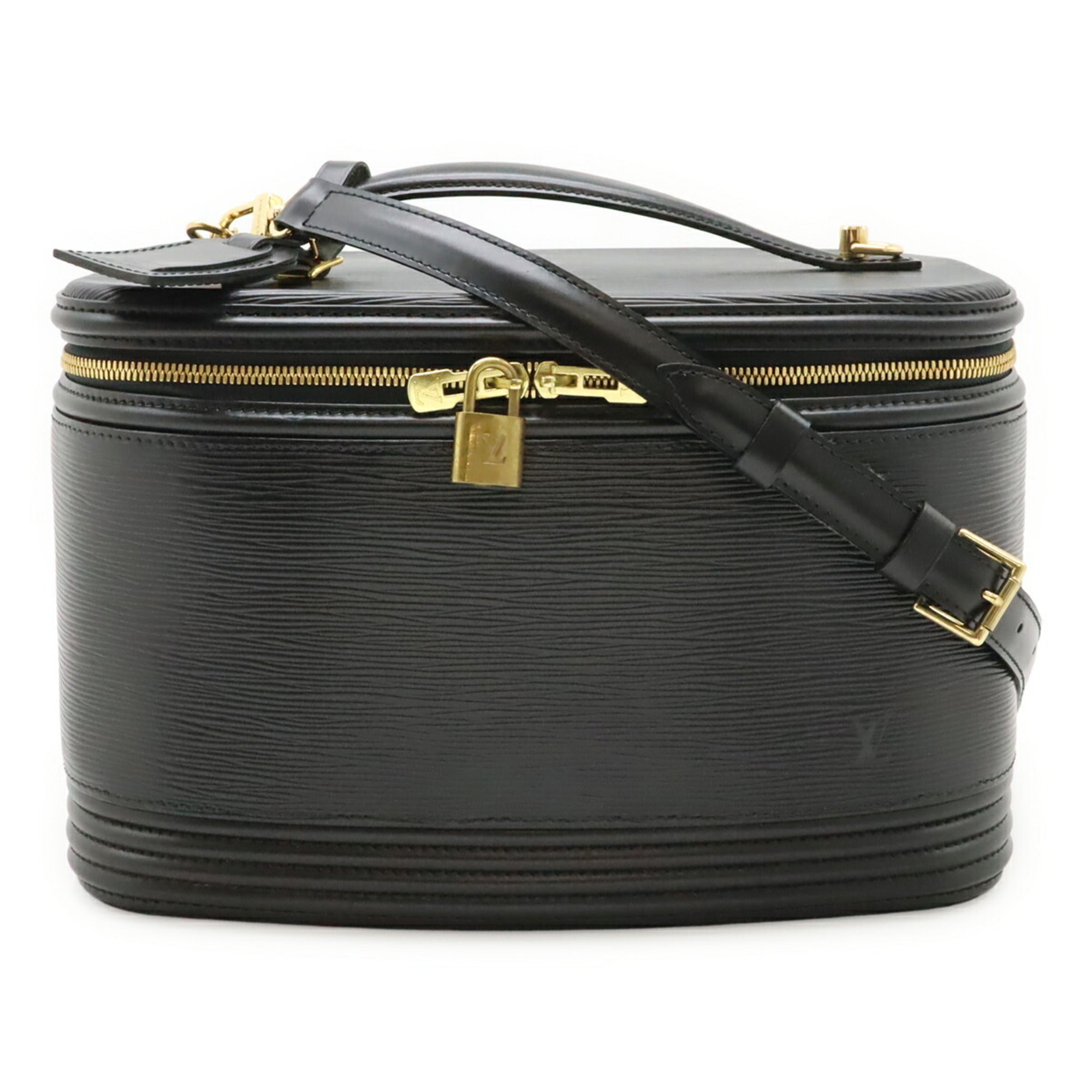 Louis Vuitton Noir Epi Leather Handbag Shoulder Bag Vanity Bag (Pre-Owned)