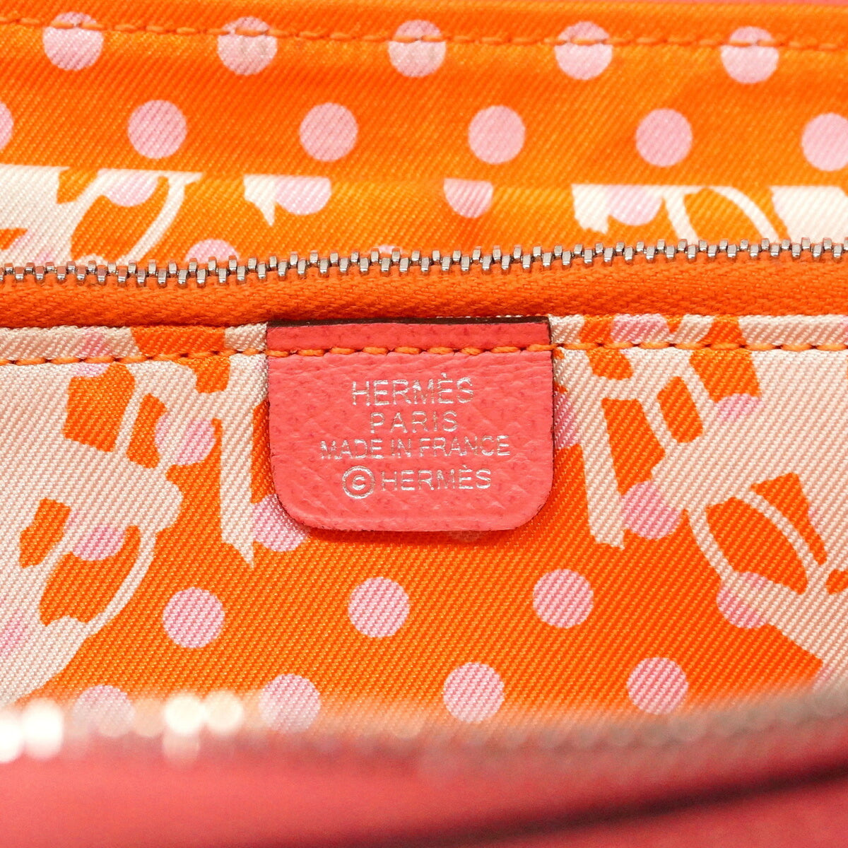 Hermes Rose Azalee Leather Long Wallet (Bi-Fold) (Pre-Owned)