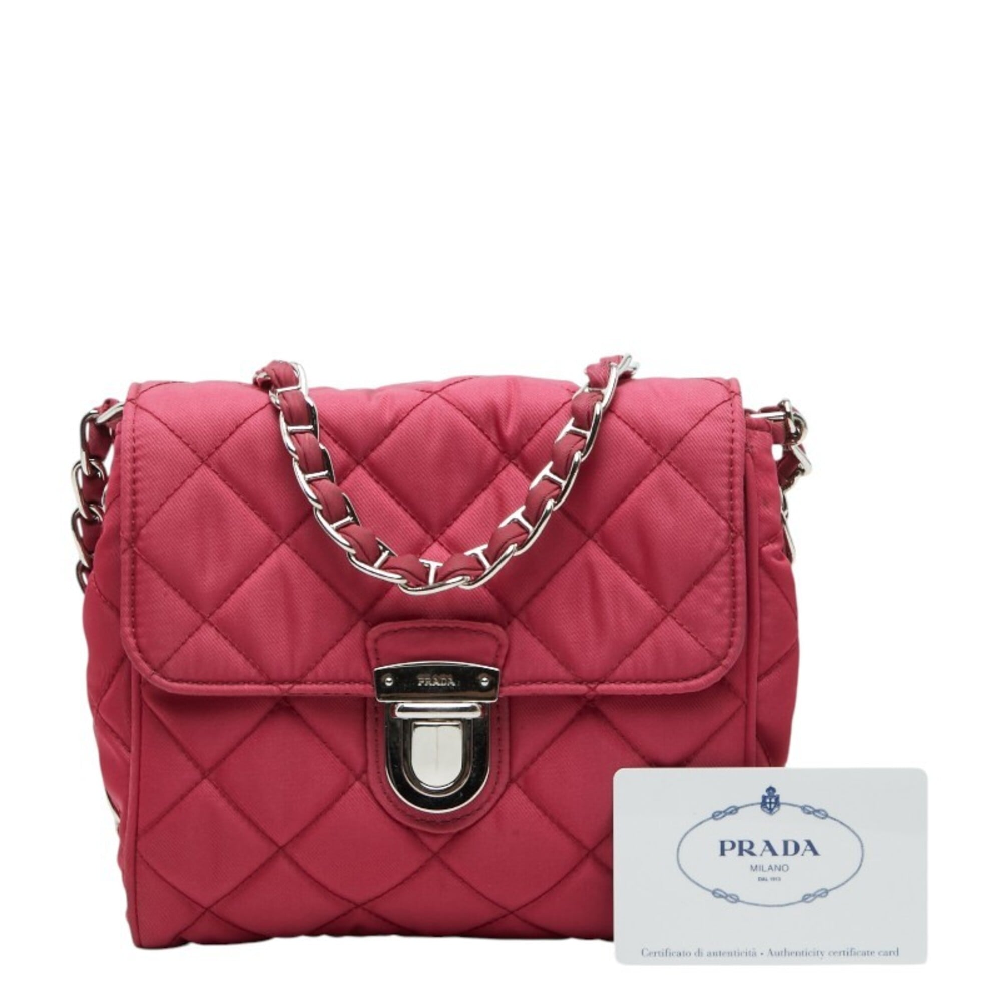 Prada Pink Nylon Shoulder Bag (Pre-Owned)