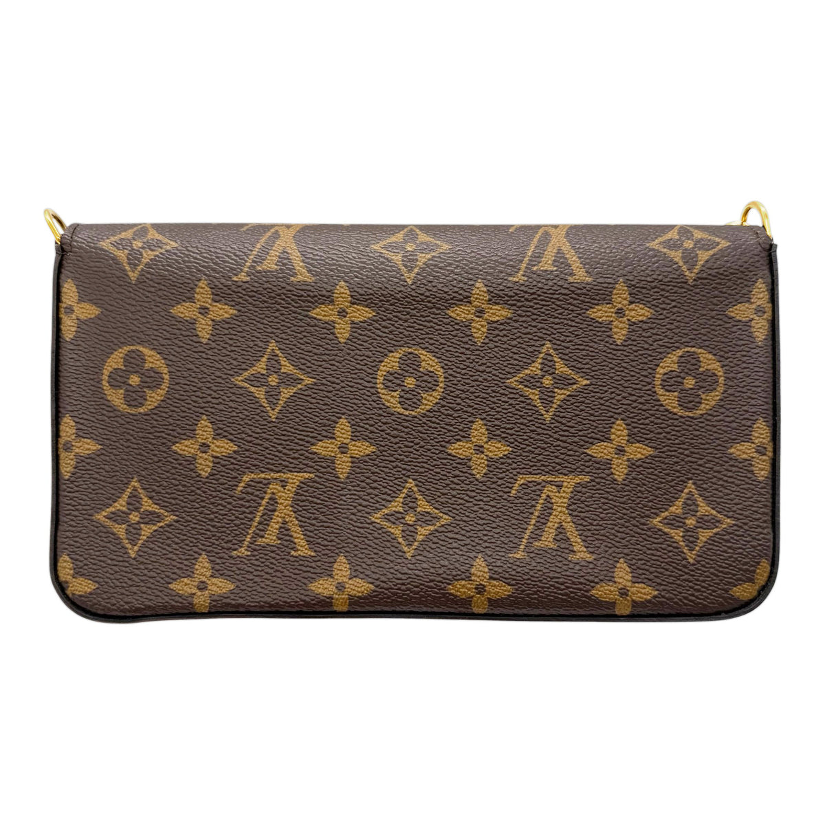 Louis Vuitton Brown Fuchsia Monogram Clutch Bag Pochette Pouch Shoulder Bag (Pre-Owned)