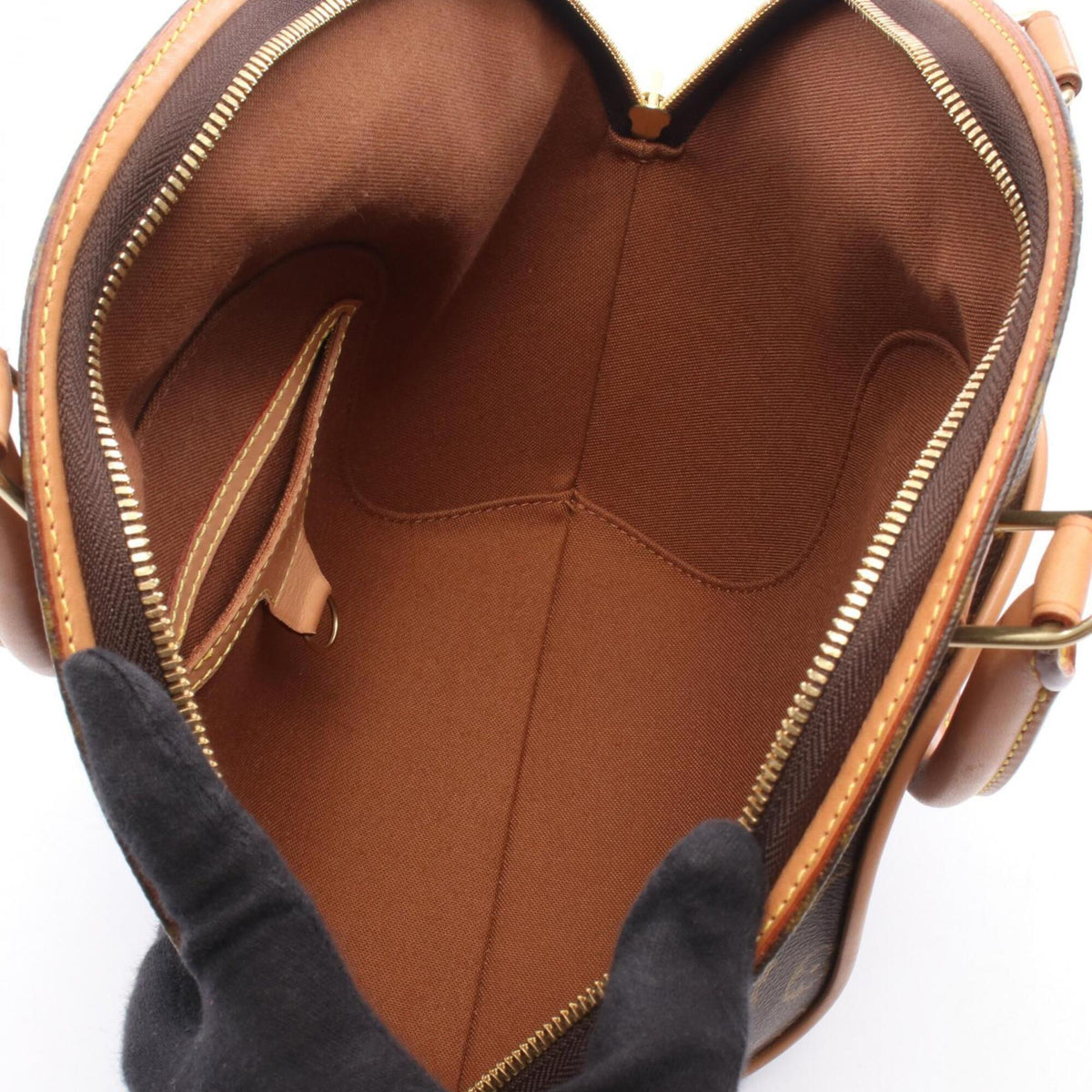 Louis Vuitton Brown Monogram Coated Canvas Leather Handbag (Pre-Owned)