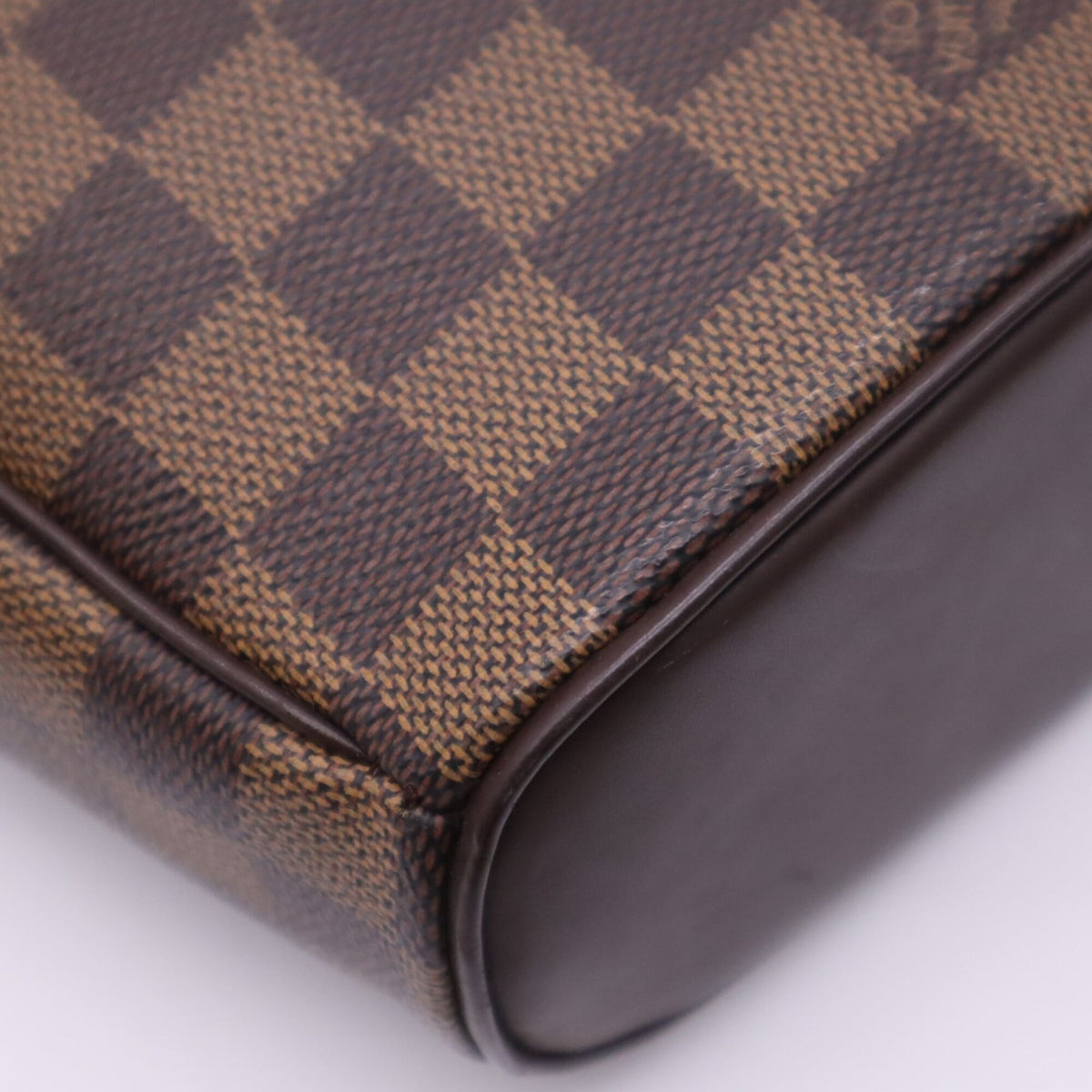 Louis Vuitton Damier Beige Brown Coated Canvas Leather Shoulder Bag (Pre-Owned)