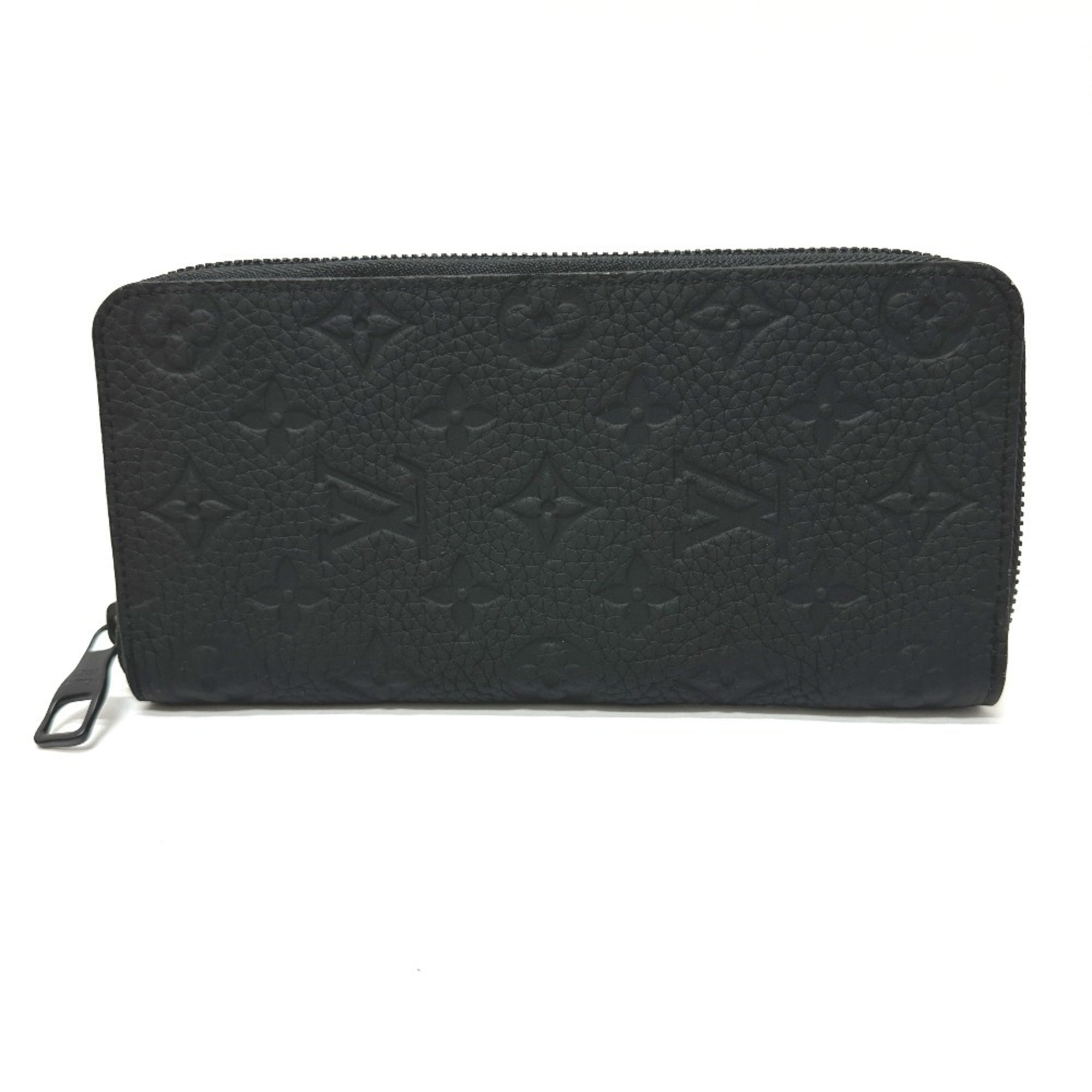 Louis Vuitton Black Monogram Leather Long Wallet (Bi-Fold) (Pre-Owned)