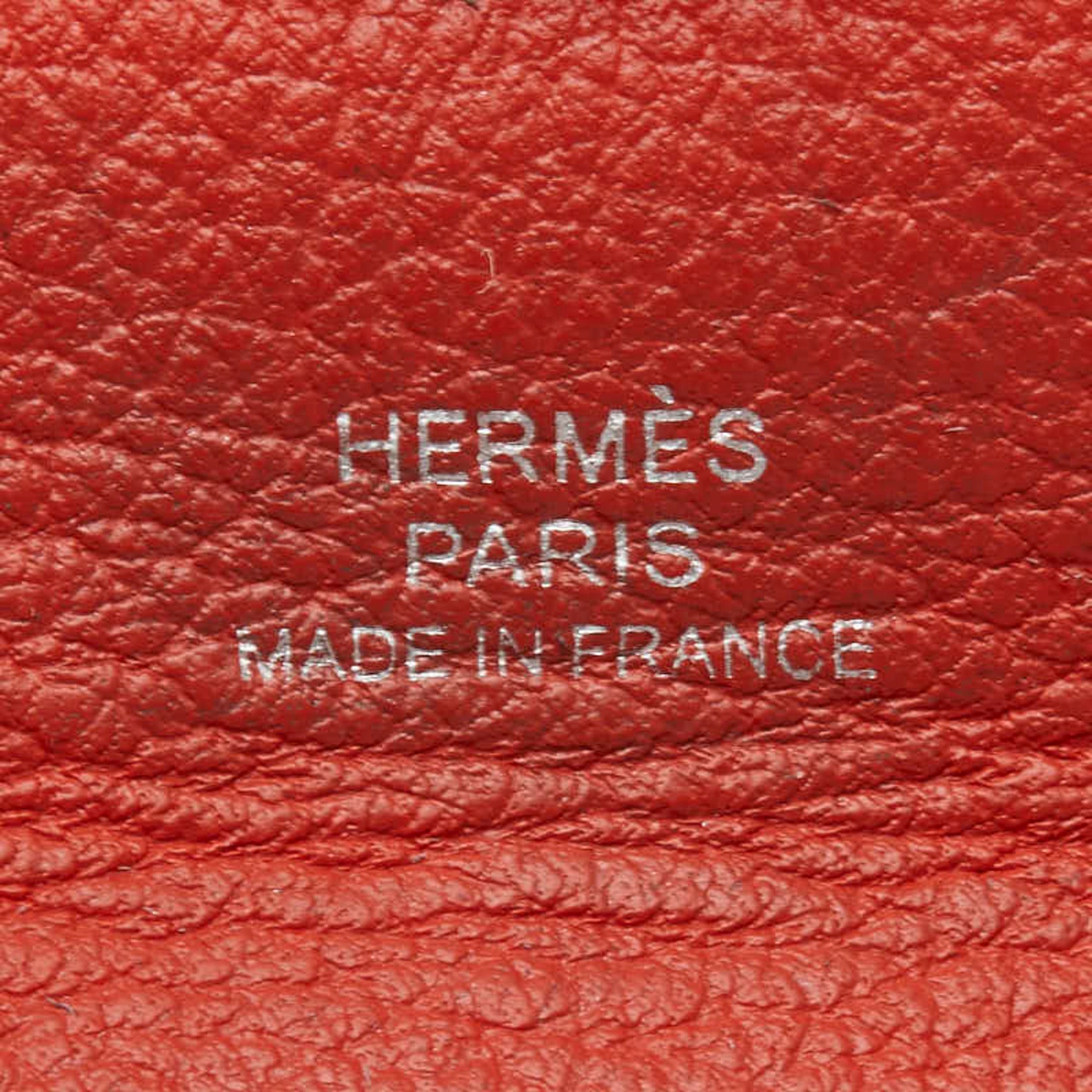 Hermes Red Color Leather Coin Purse/Coin Case (Pre-Owned)