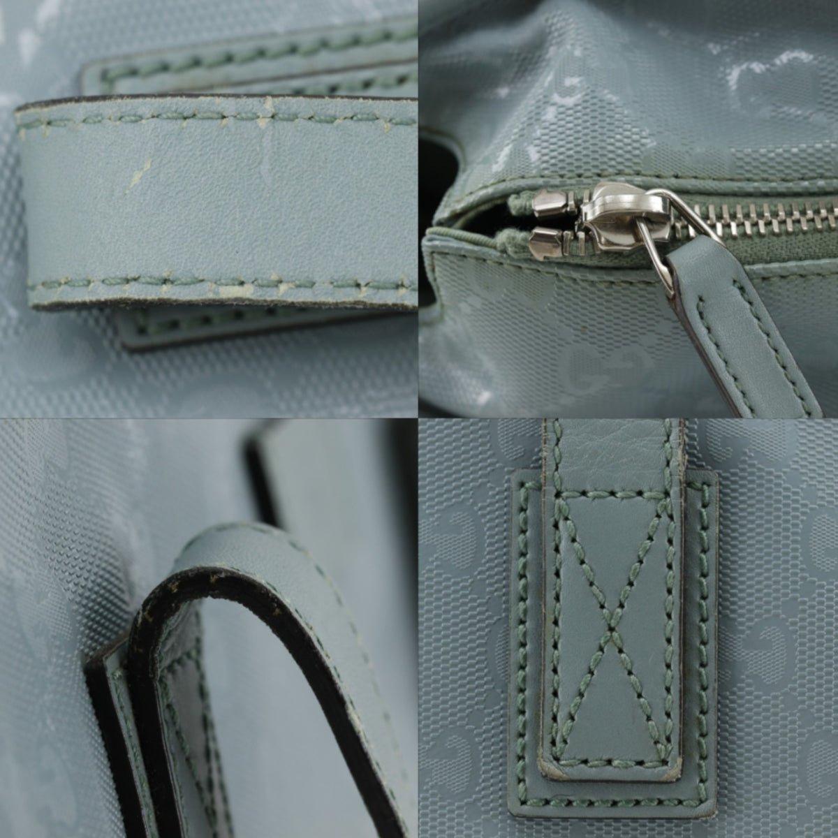 Gucci Light Blue Gg Imprimé Tote Bag (Pre-Owned)