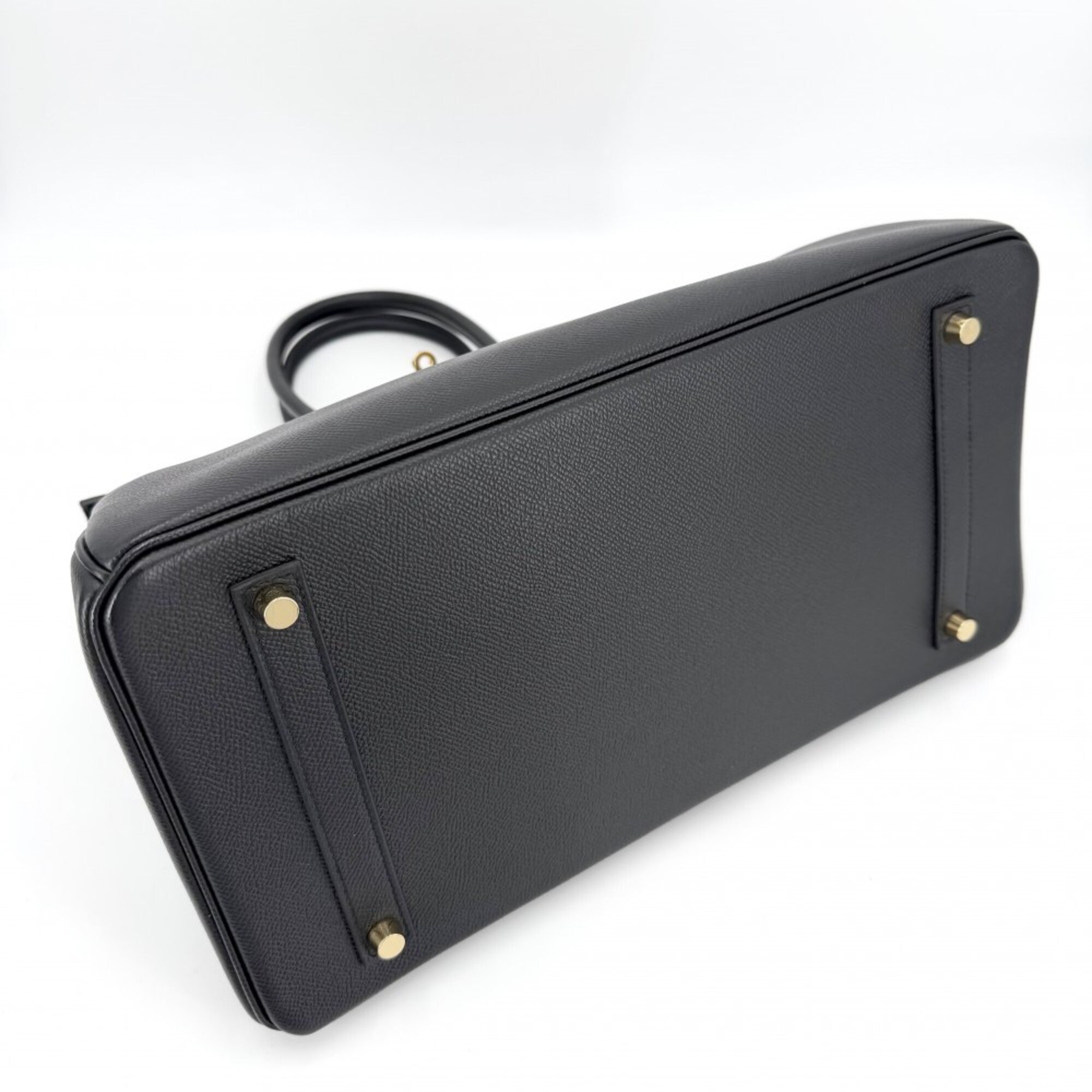 Hermes Black Leather Handbag (Pre-Owned)
