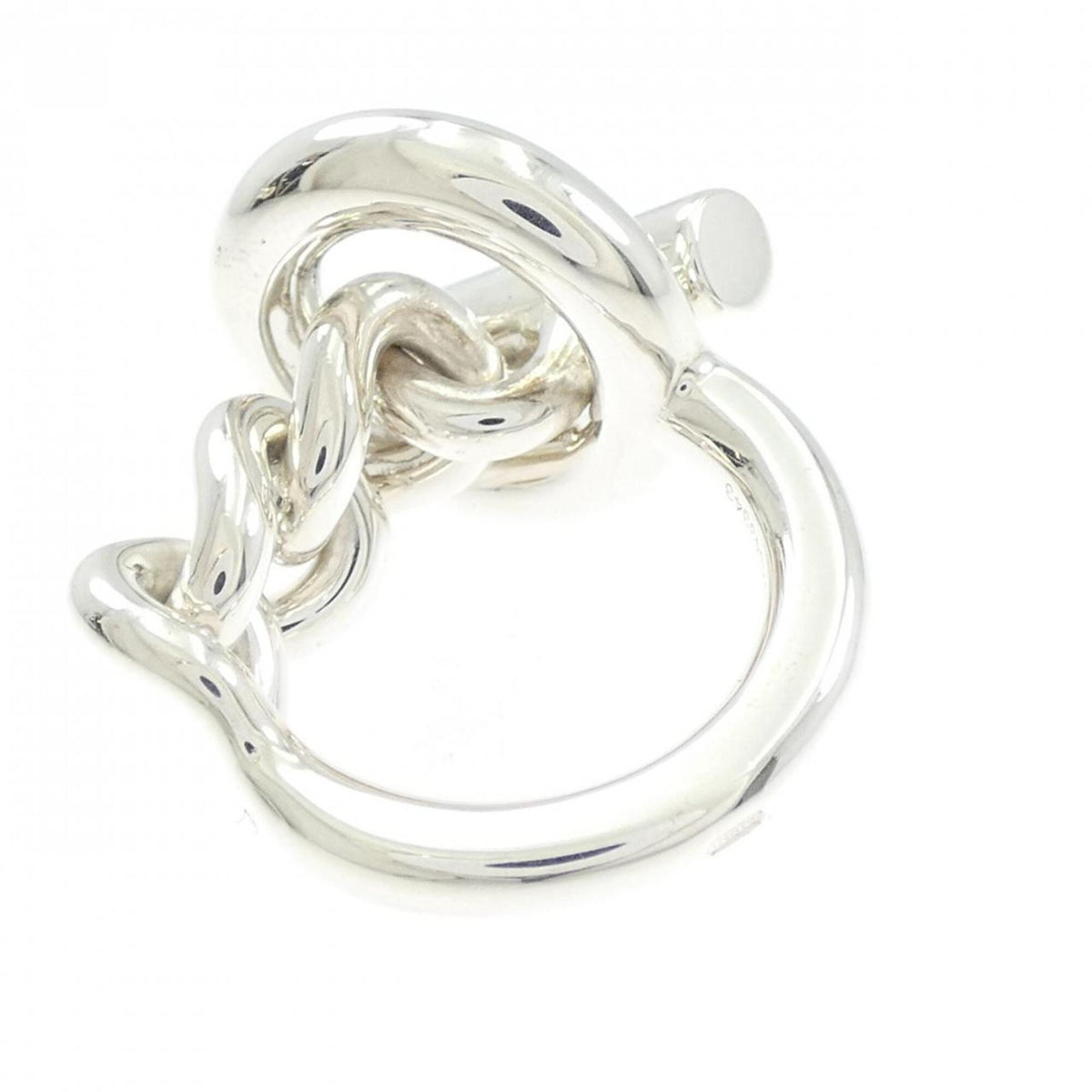 Hermes Silver 925 Band Ring (Pre-Owned)