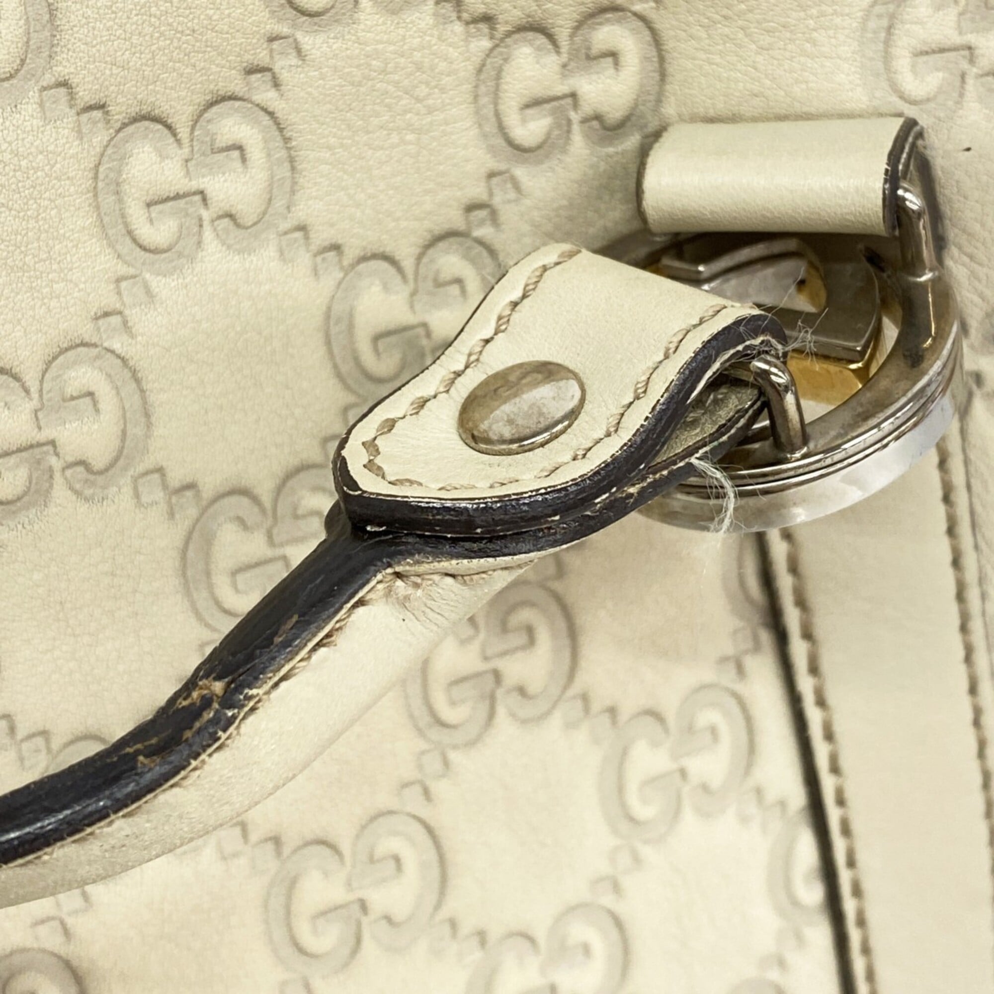 Gucci Beige Leather Tote Bag (Pre-Owned)