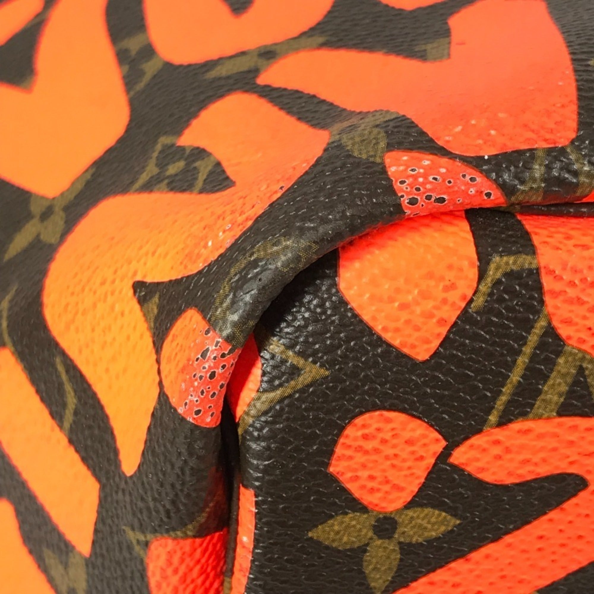 Louis Vuitton Brown Galle Orange Monogram Graffiti Shoulder Bag Tote Bag (Pre-Owned)