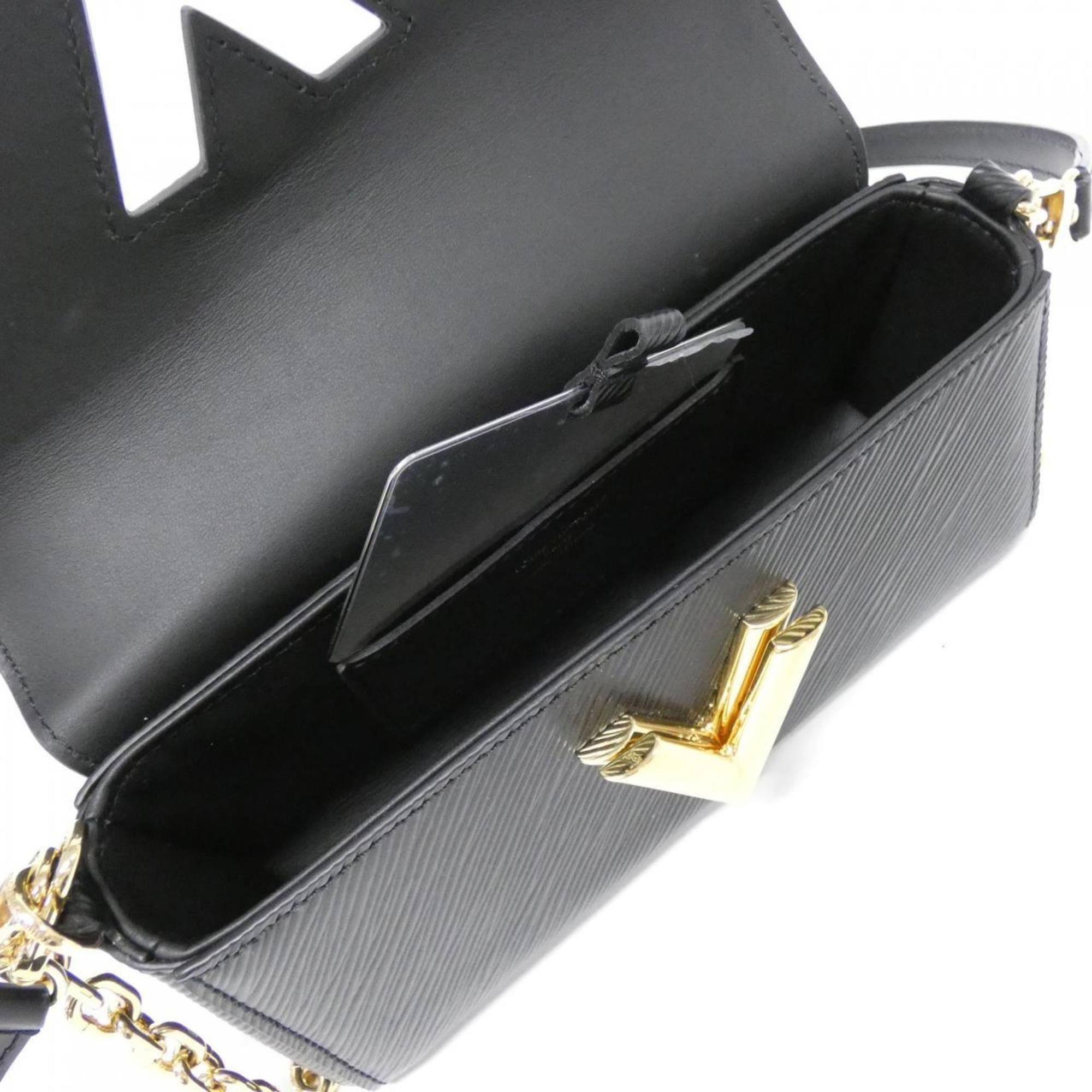 Louis Vuitton Black Leather Handbag Pochette (Pre-Owned)