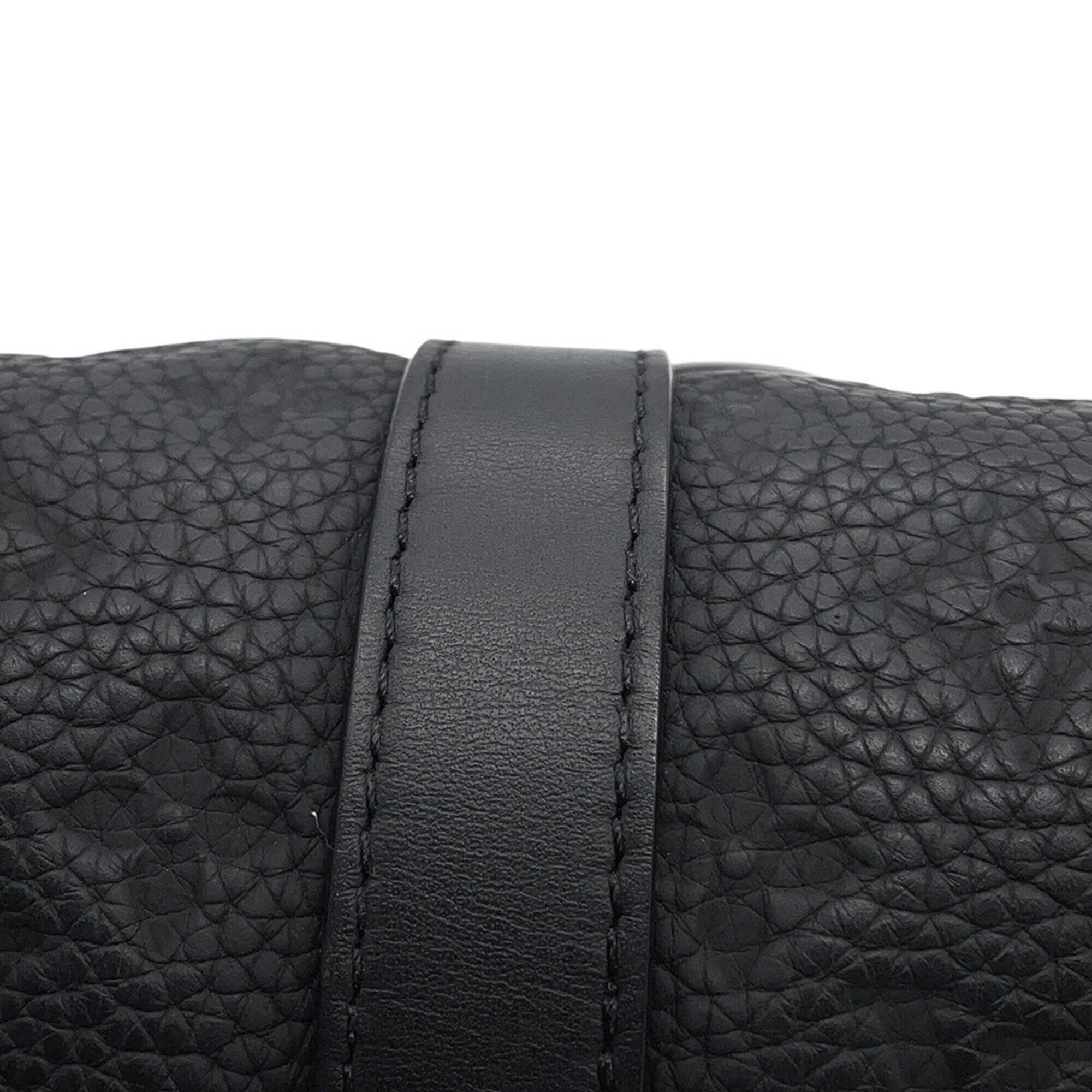 Louis Vuitton Black Noir Monogram Leather Handbag (Pre-Owned)