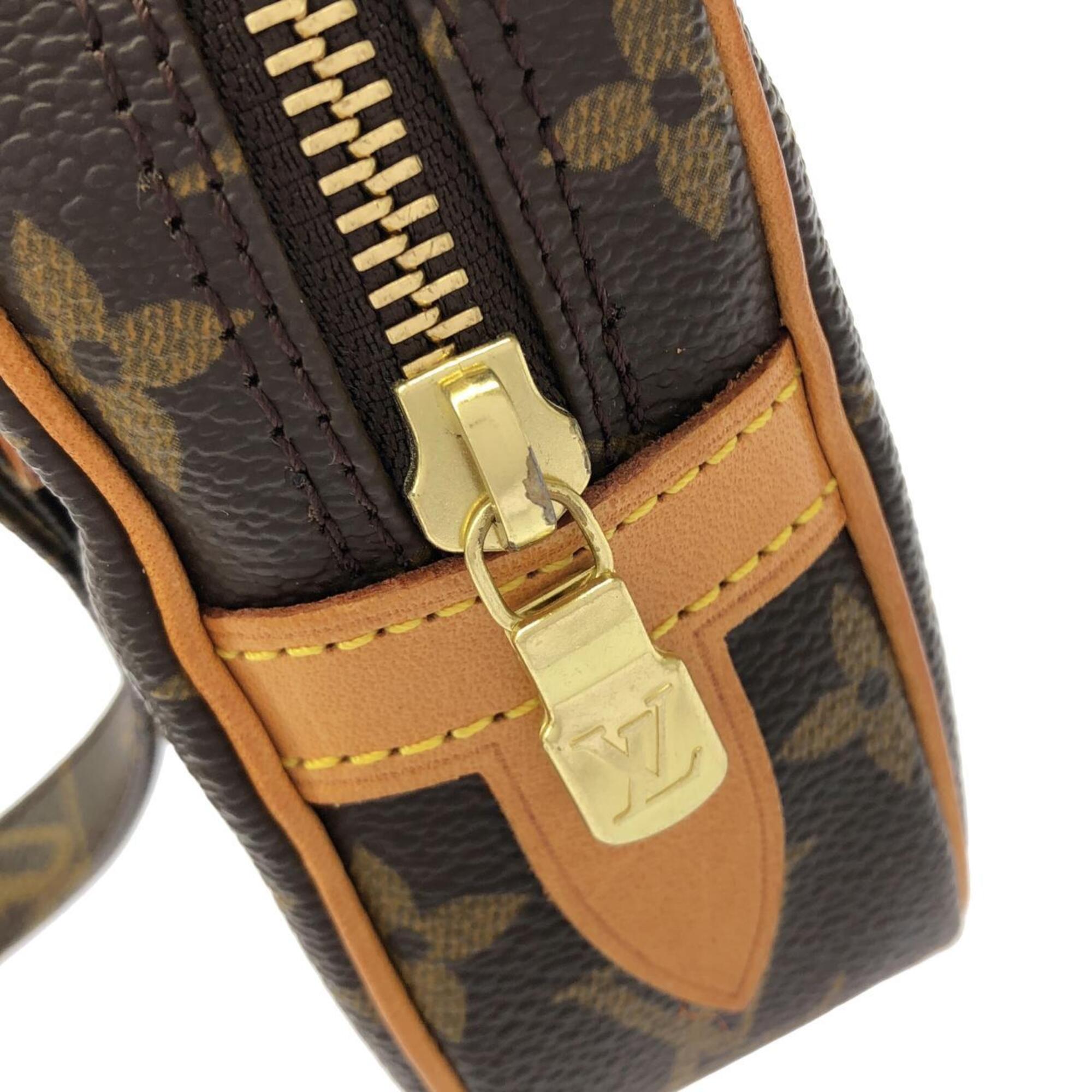 Louis Vuitton Marron Coated Canvas Shoulder Bag (Pre-Owned)