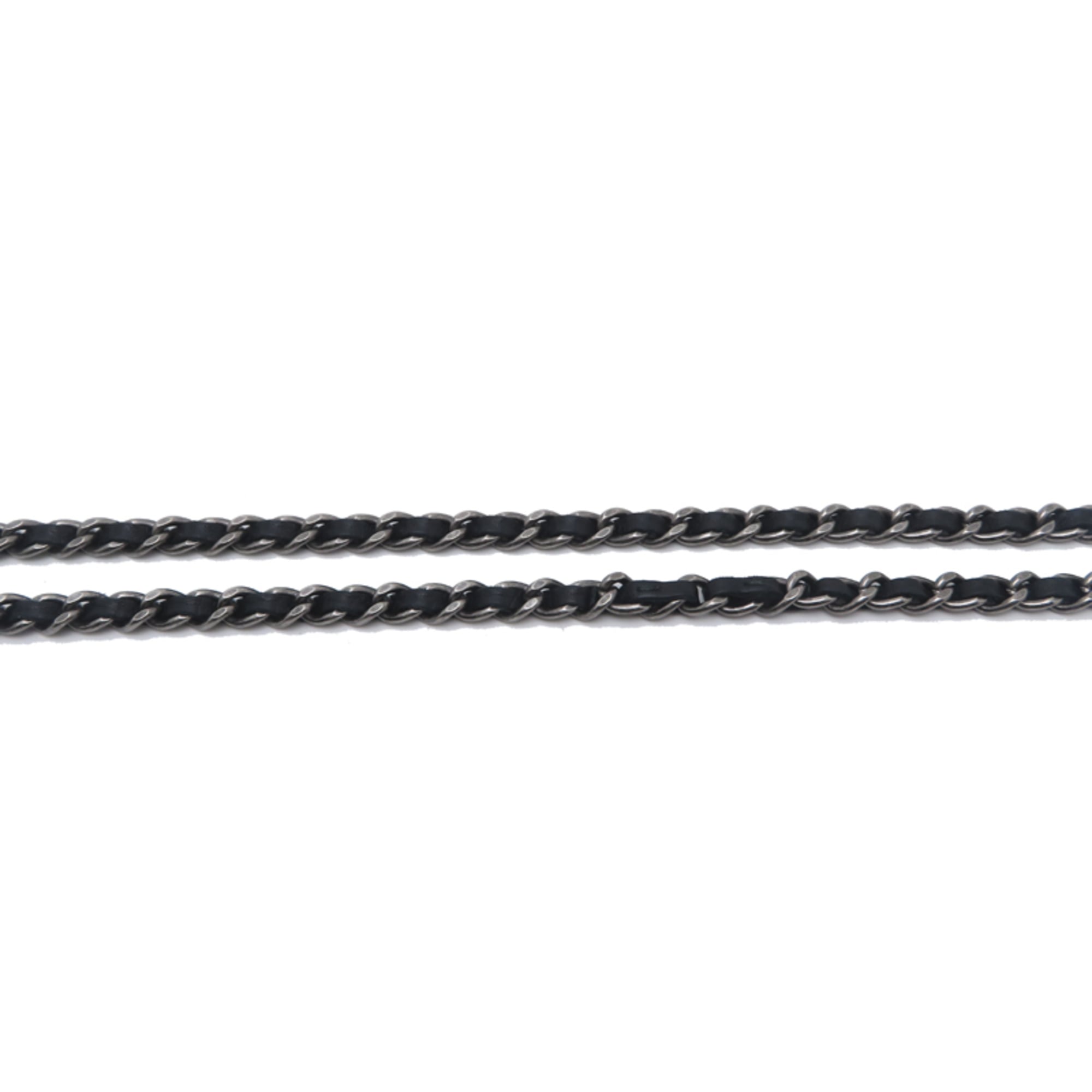 Chanel Black Leather Chain/Shoulder Wallet (Pre-Owned)