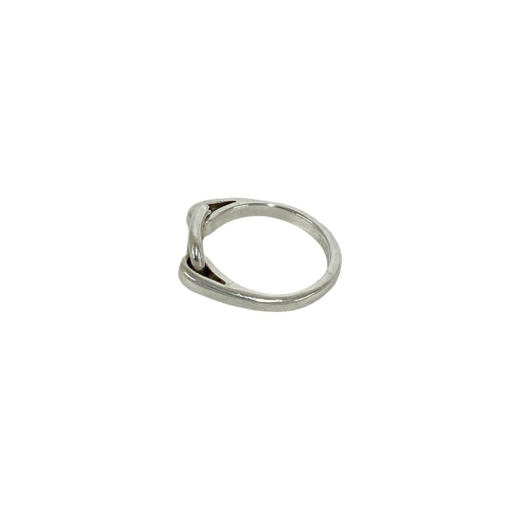 Hermes Silver Silver 925 Band Ring (Pre-Owned)