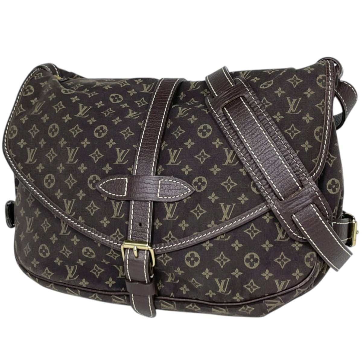 Louis Vuitton Monogram Mini Lin Brown Ebene Monogram Mini Lin Shoulder Bag (Pre-Owned)