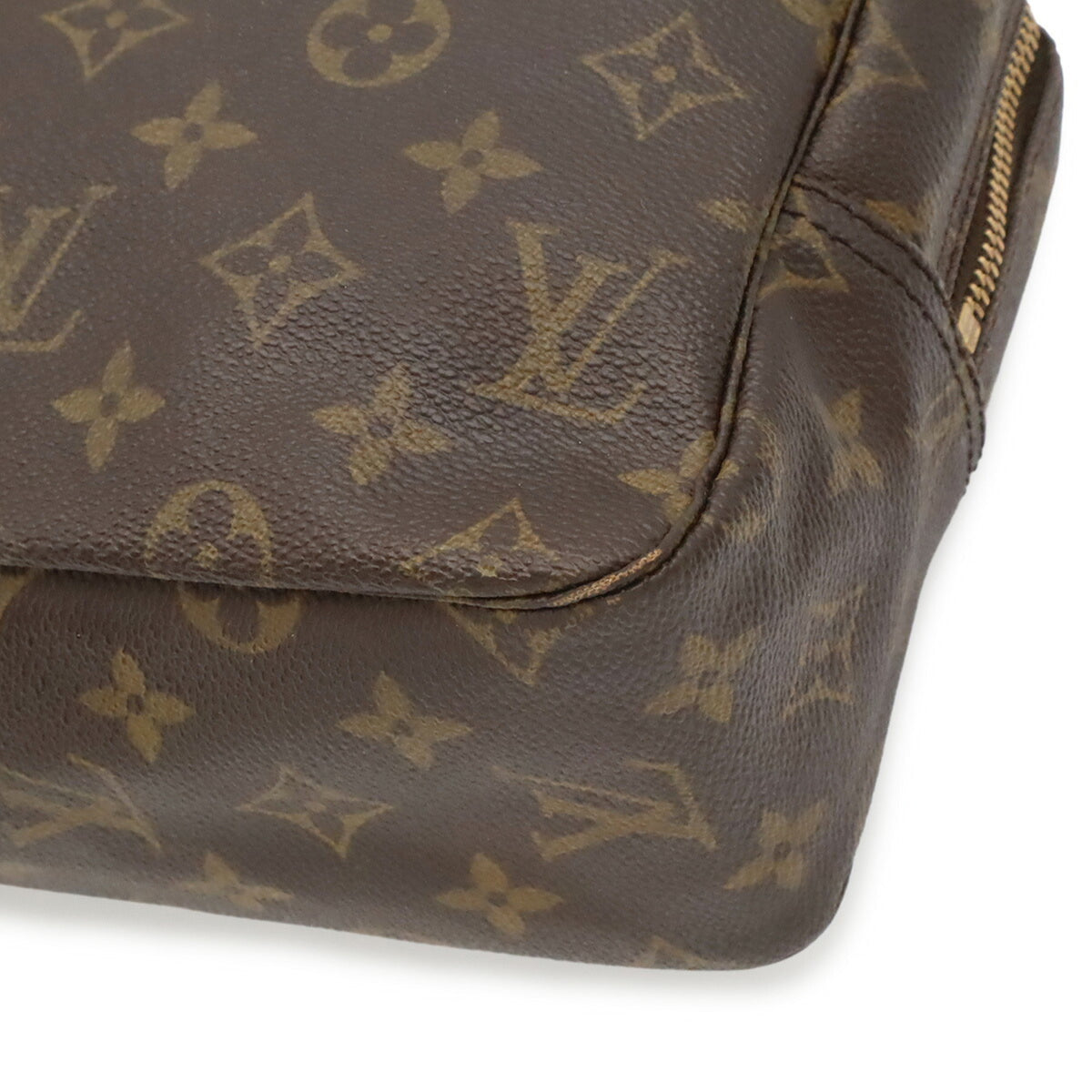 Louis Vuitton Brown Monogram Canvas Clutch Bag Pouch (Pre-Owned)