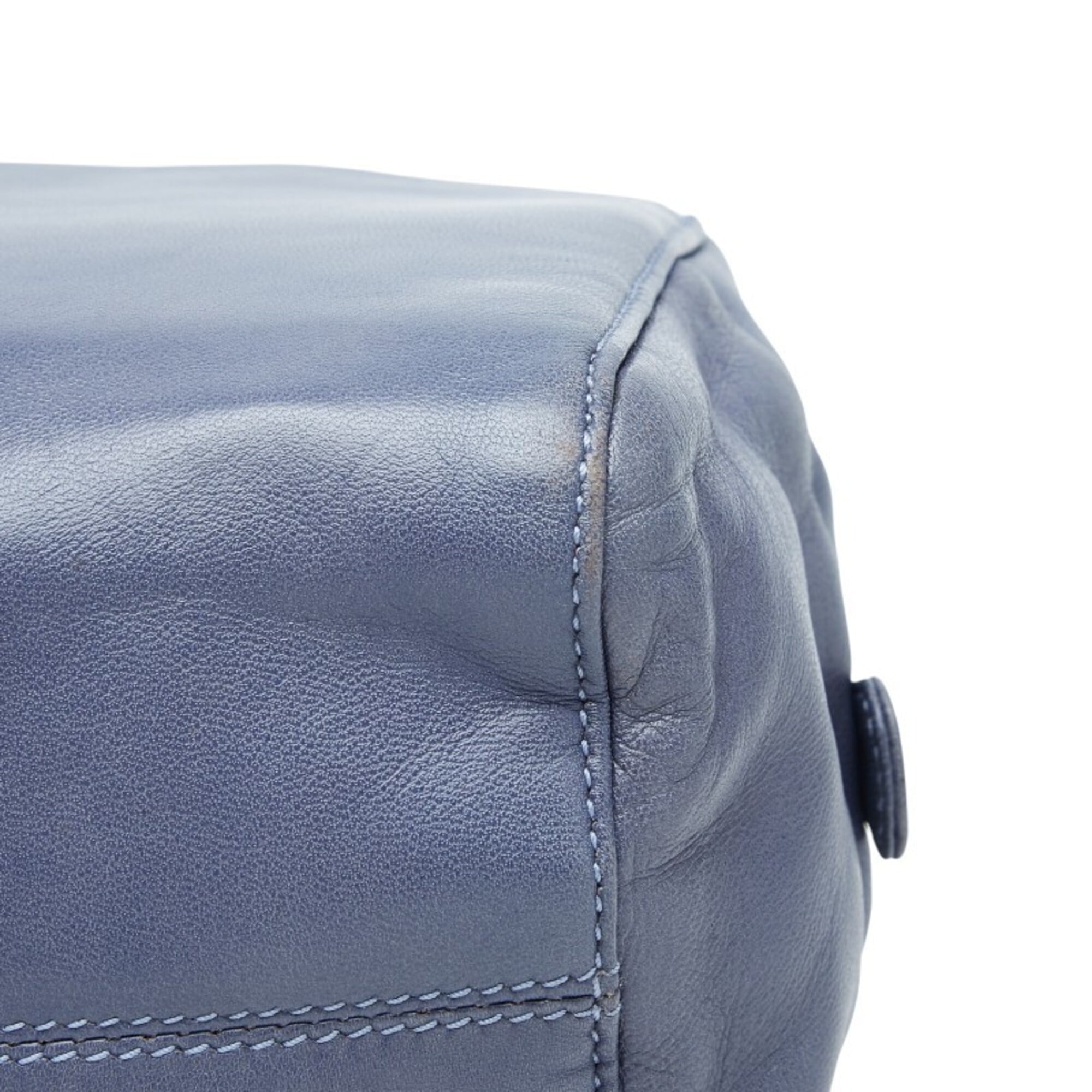 Loewe Blue Leather Handbag (Pre-Owned)