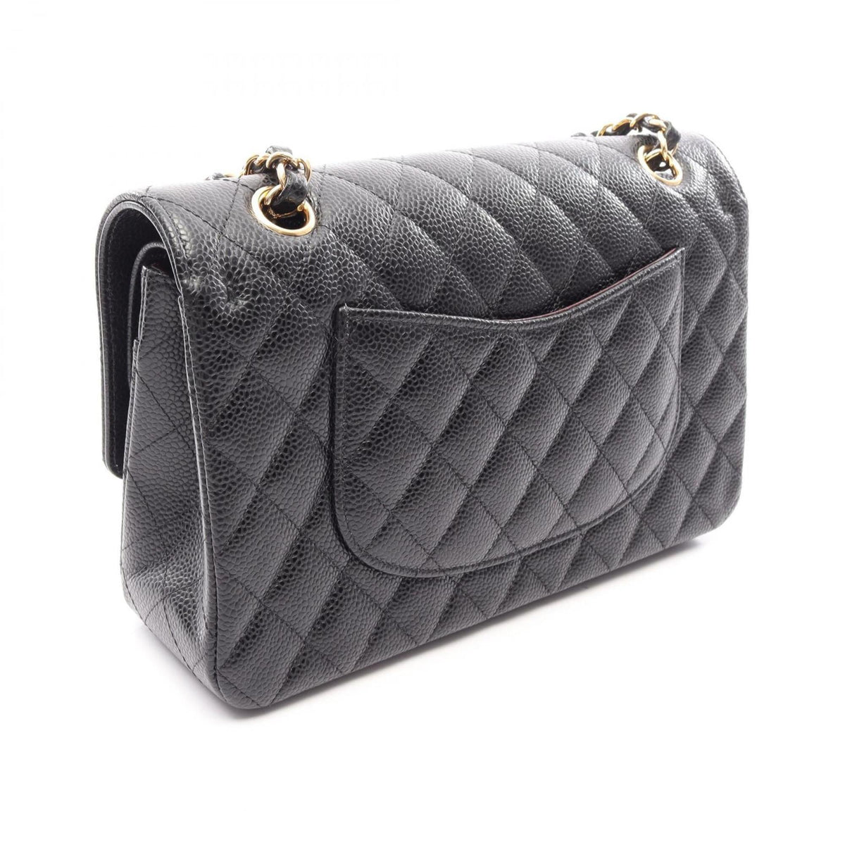 Chanel Black Grained Calfskin Handbag Shoulder Bag (Pre-Owned)