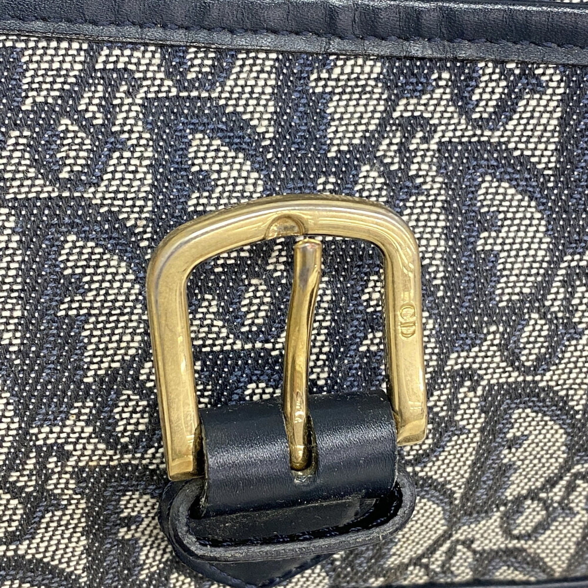 Christian Dior Navy Canvas Shoulder Bag (Pre-Owned)