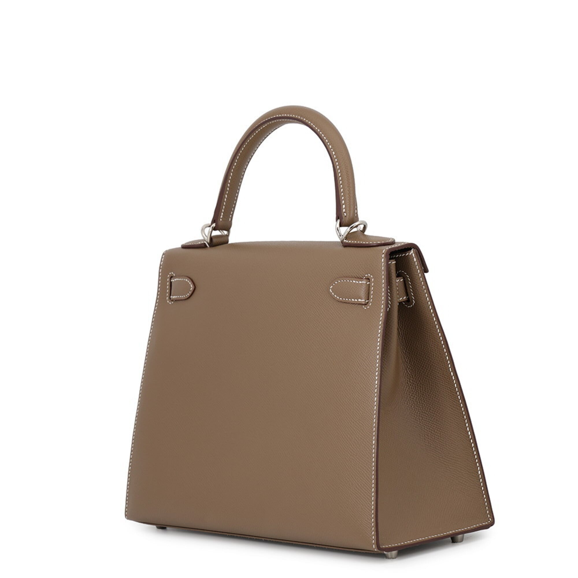 Hermes Kelly Etoupe Gray Epsom Leather Handbag (Pre-Owned)