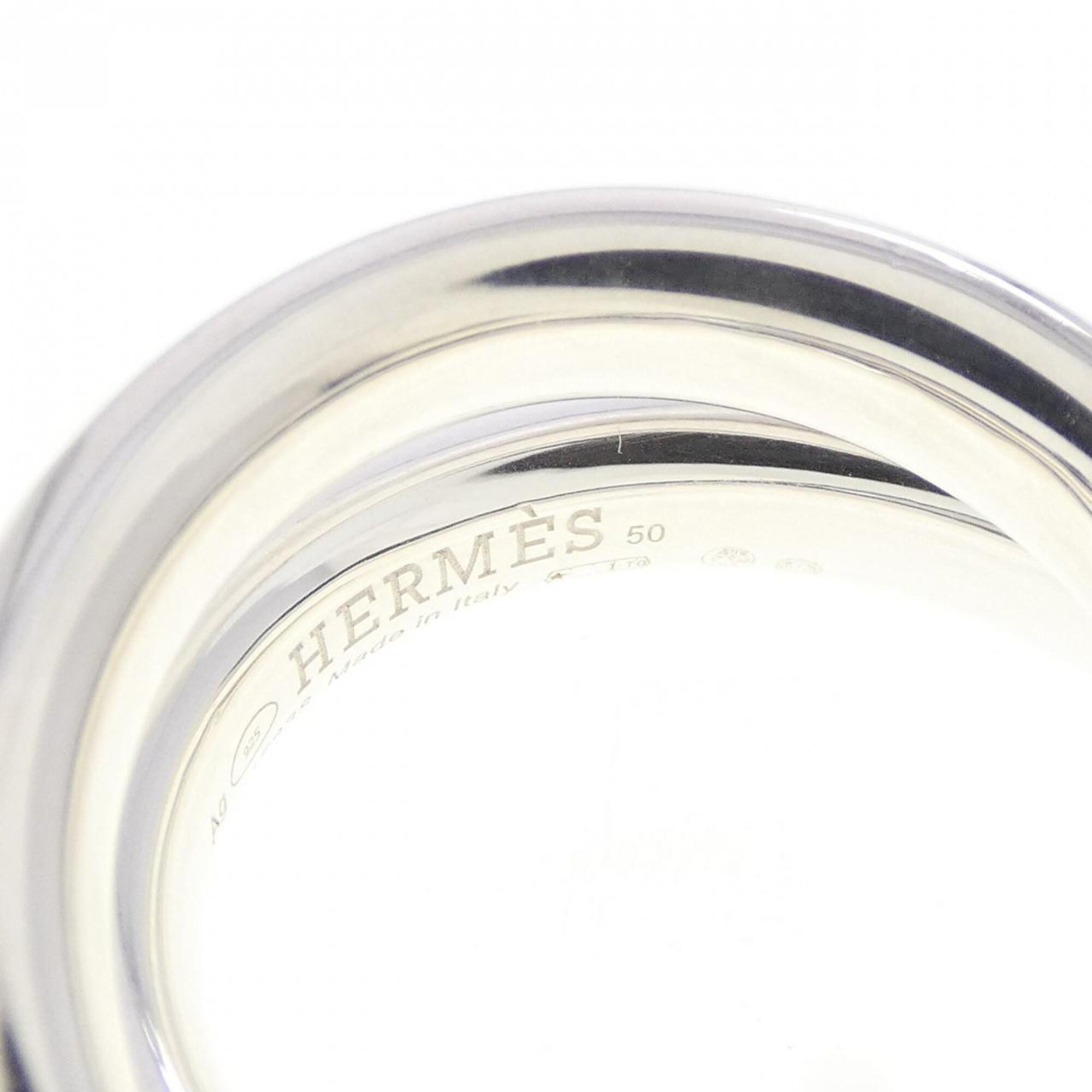 Hermes Silver 925 Band Ring (Pre-Owned)