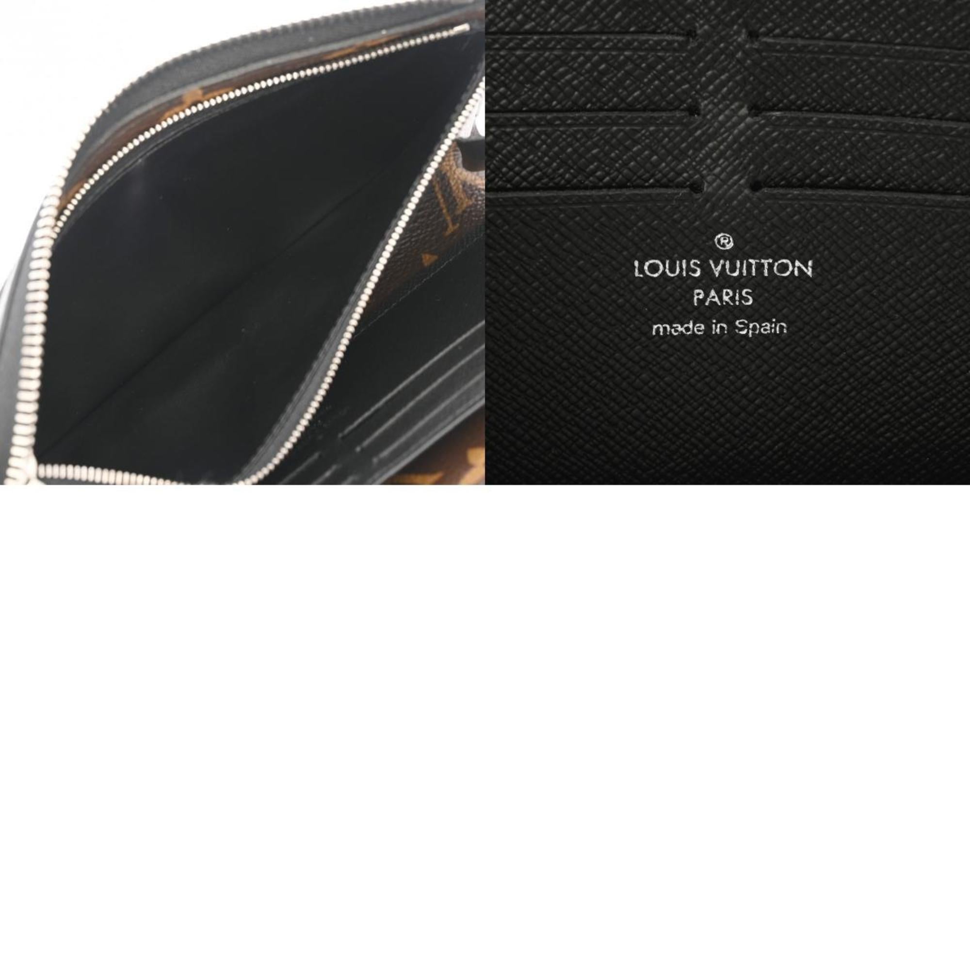 Louis Vuitton Black Brown Monogram Monogram Long Wallet (Bi-Fold) (Pre-Owned)