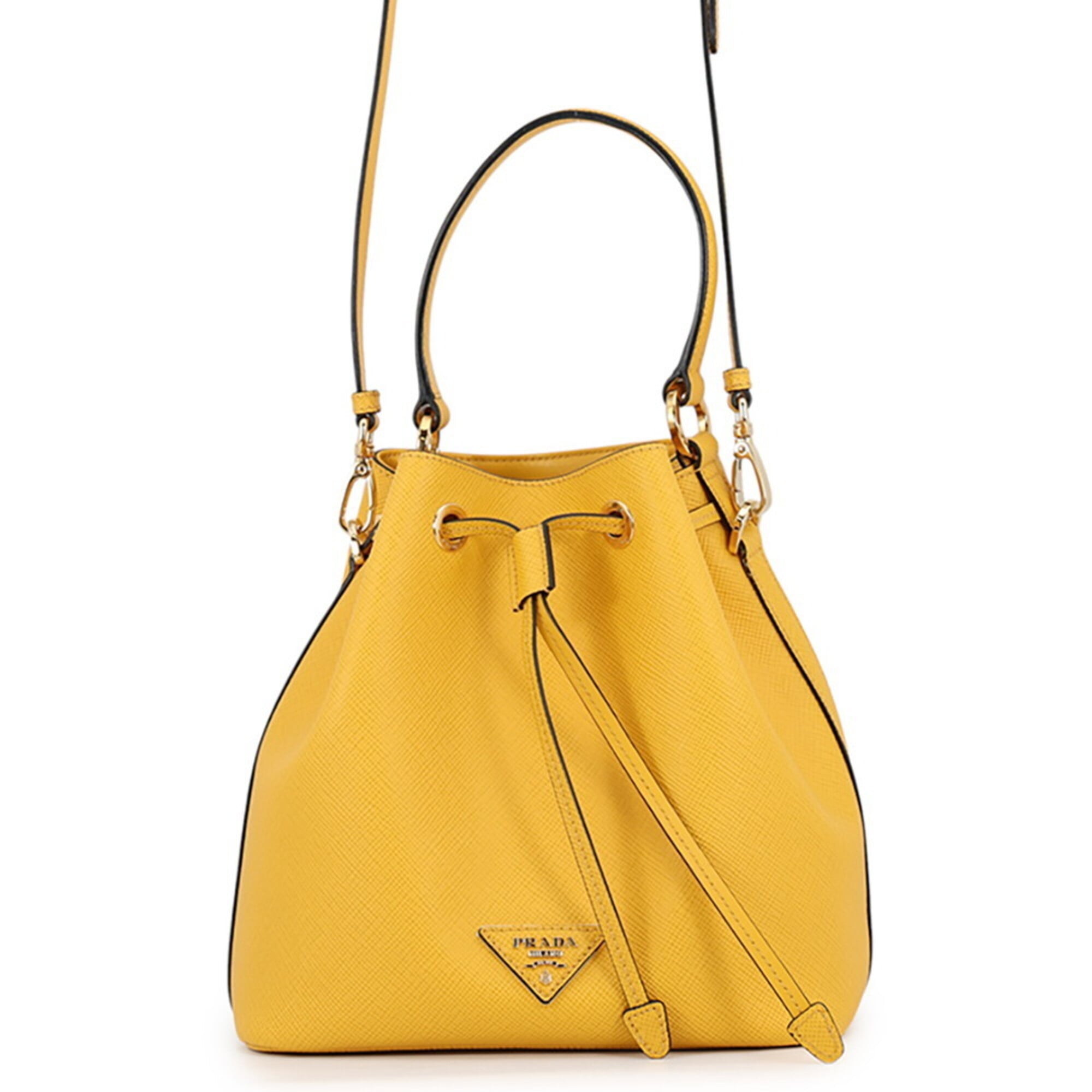 Prada Yellow Leather Handbag (Pre-Owned)